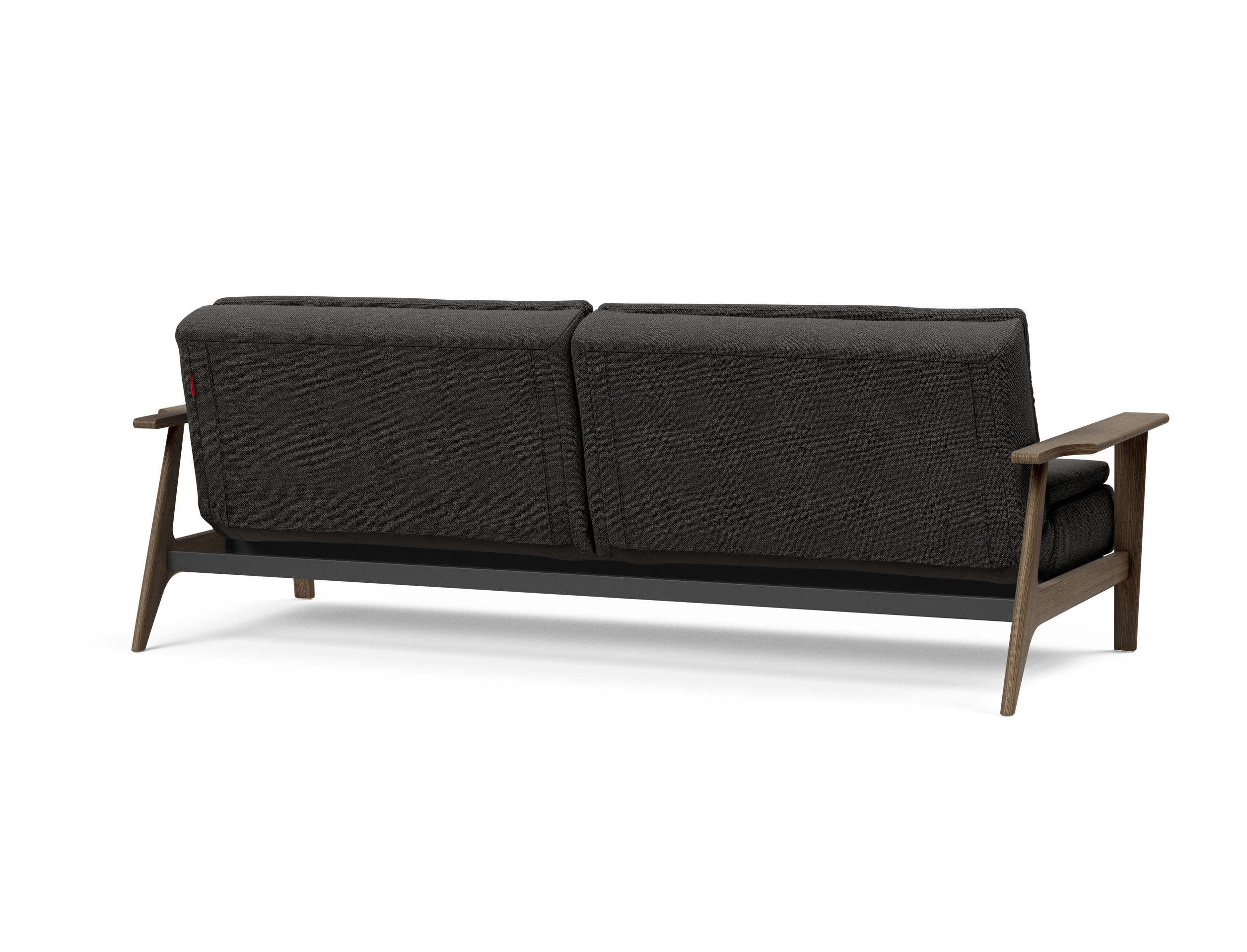 Dublexo Frej Fabric Sofa Bed w/Smoked Oak Arms & Legs