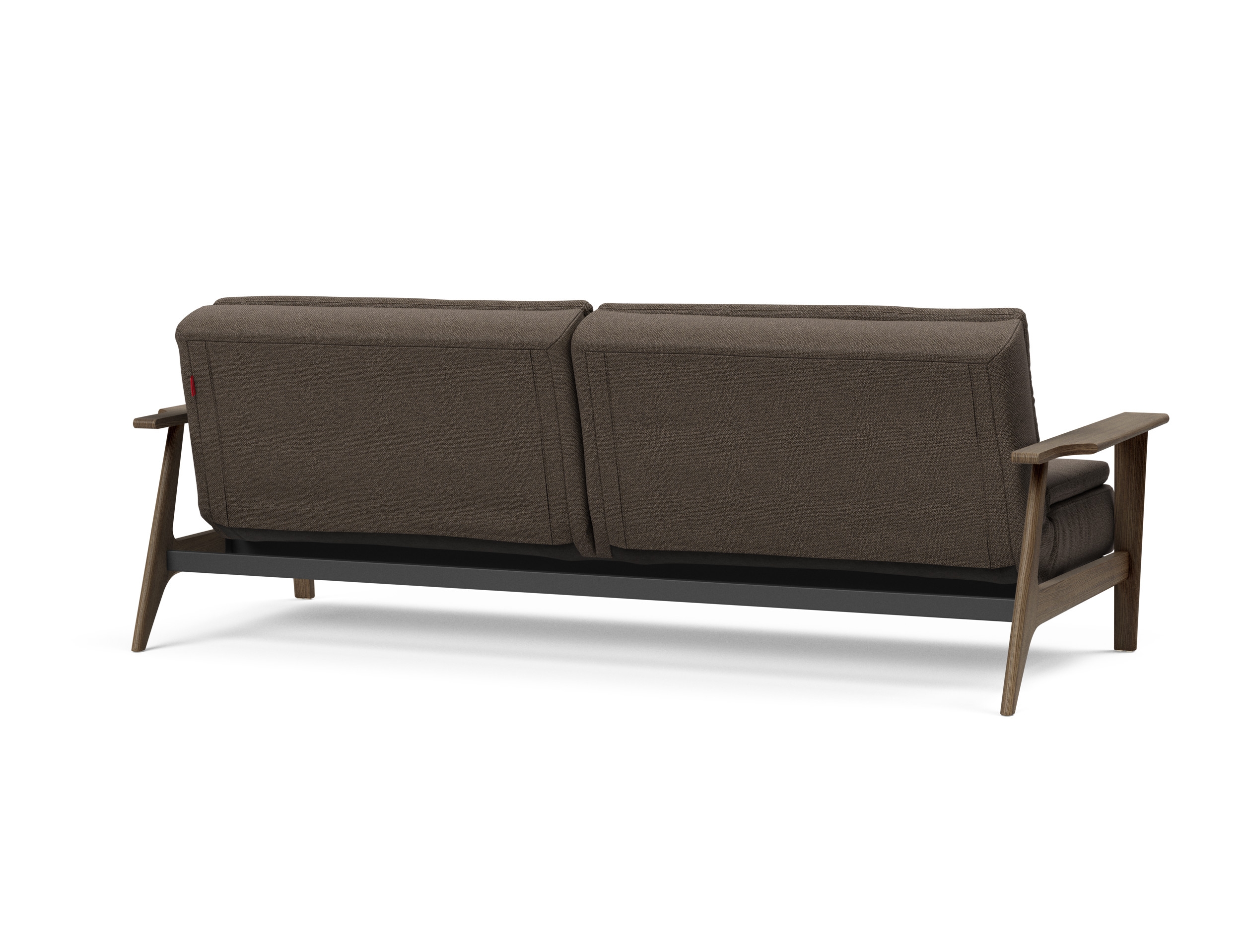 Dublexo Frej Fabric Sofa Bed w/Smoked Oak Arms & Legs