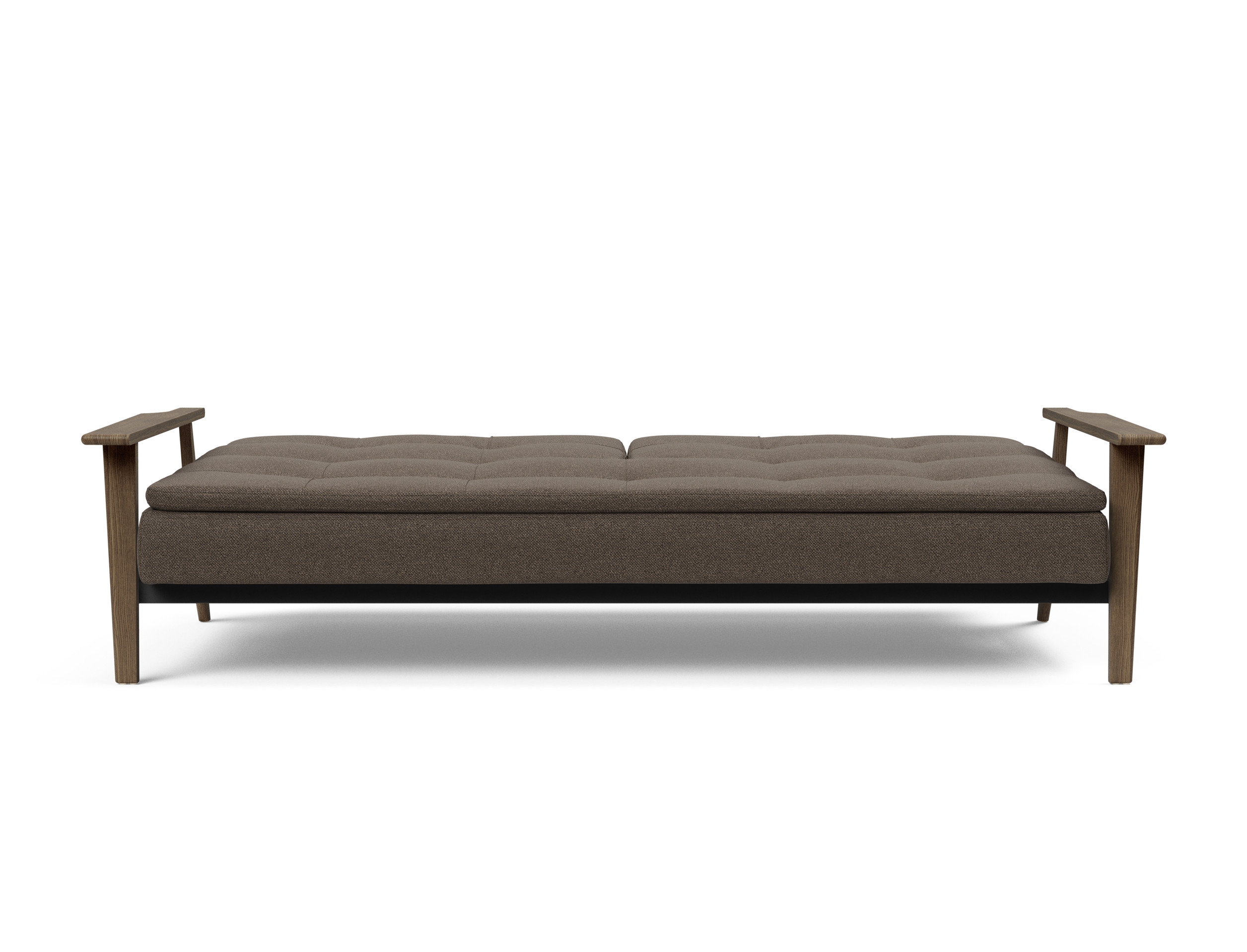 Dublexo Frej Fabric Sofa Bed w/Smoked Oak Arms & Legs