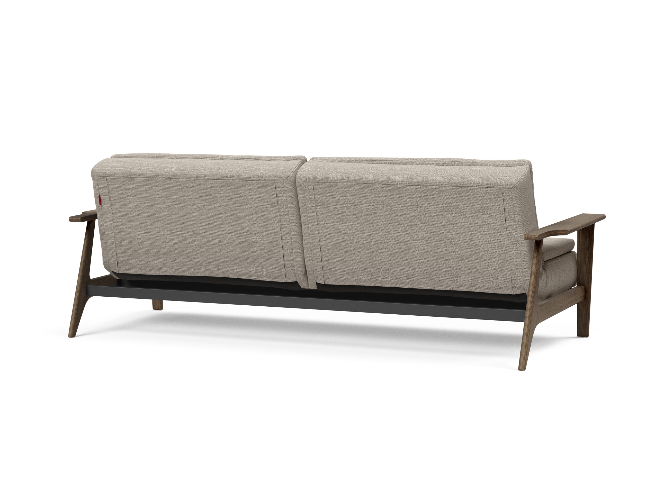 Dublexo Frej Fabric Sofa Bed w/Smoked Oak Arms & Legs