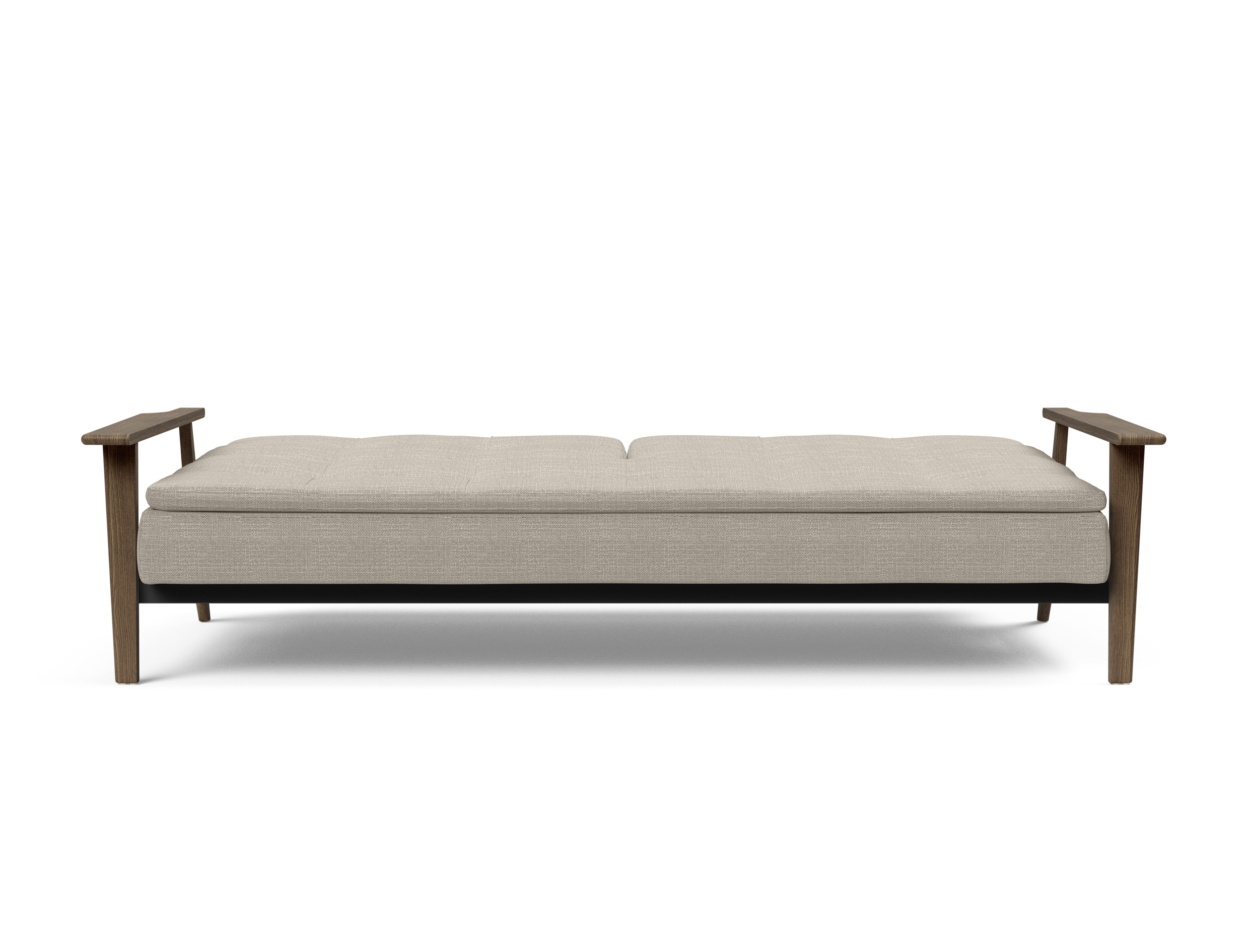 Dublexo Frej Fabric Sofa Bed w/Smoked Oak Arms & Legs