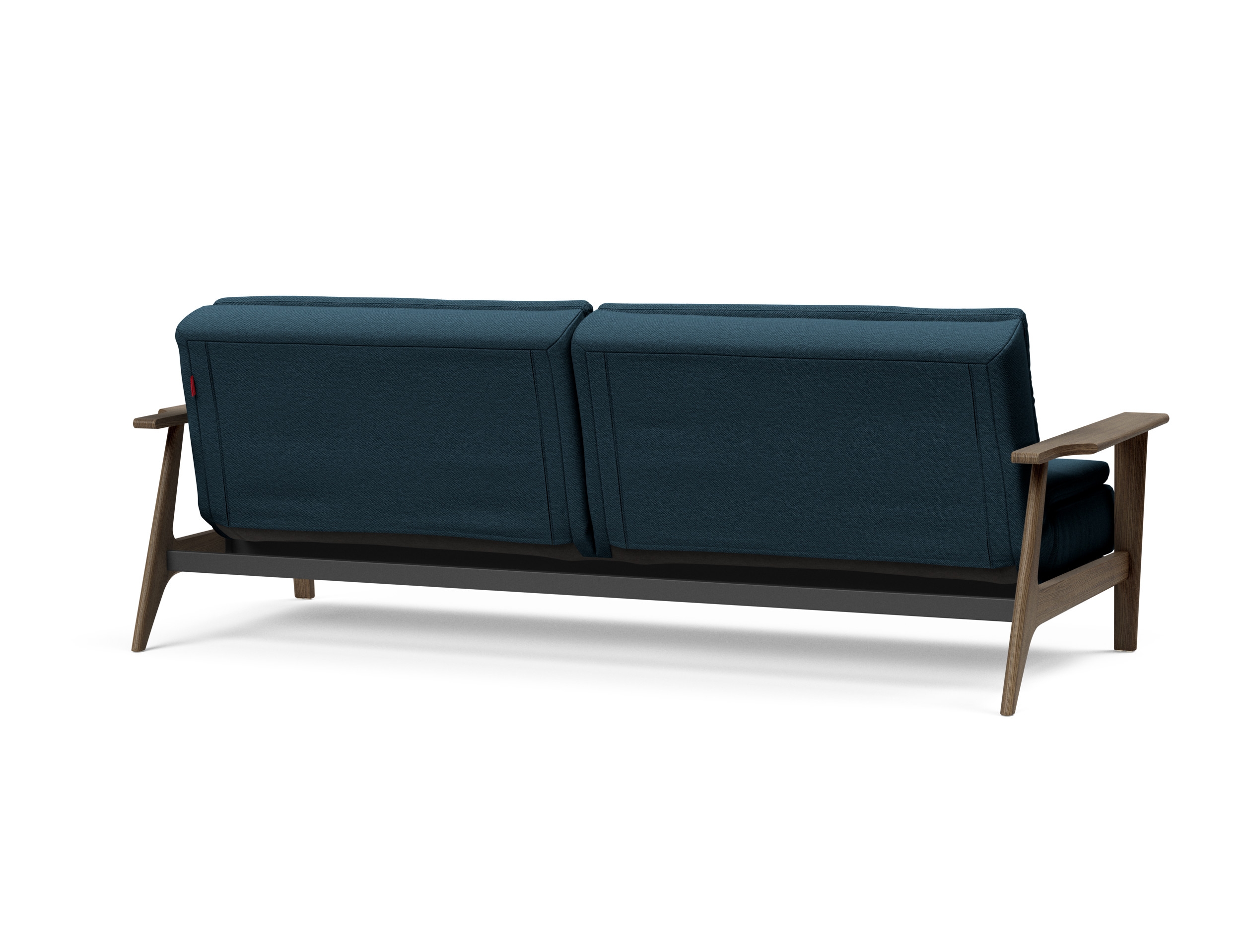 Dublexo Frej Fabric Sofa Bed w/Smoked Oak Arms & Legs