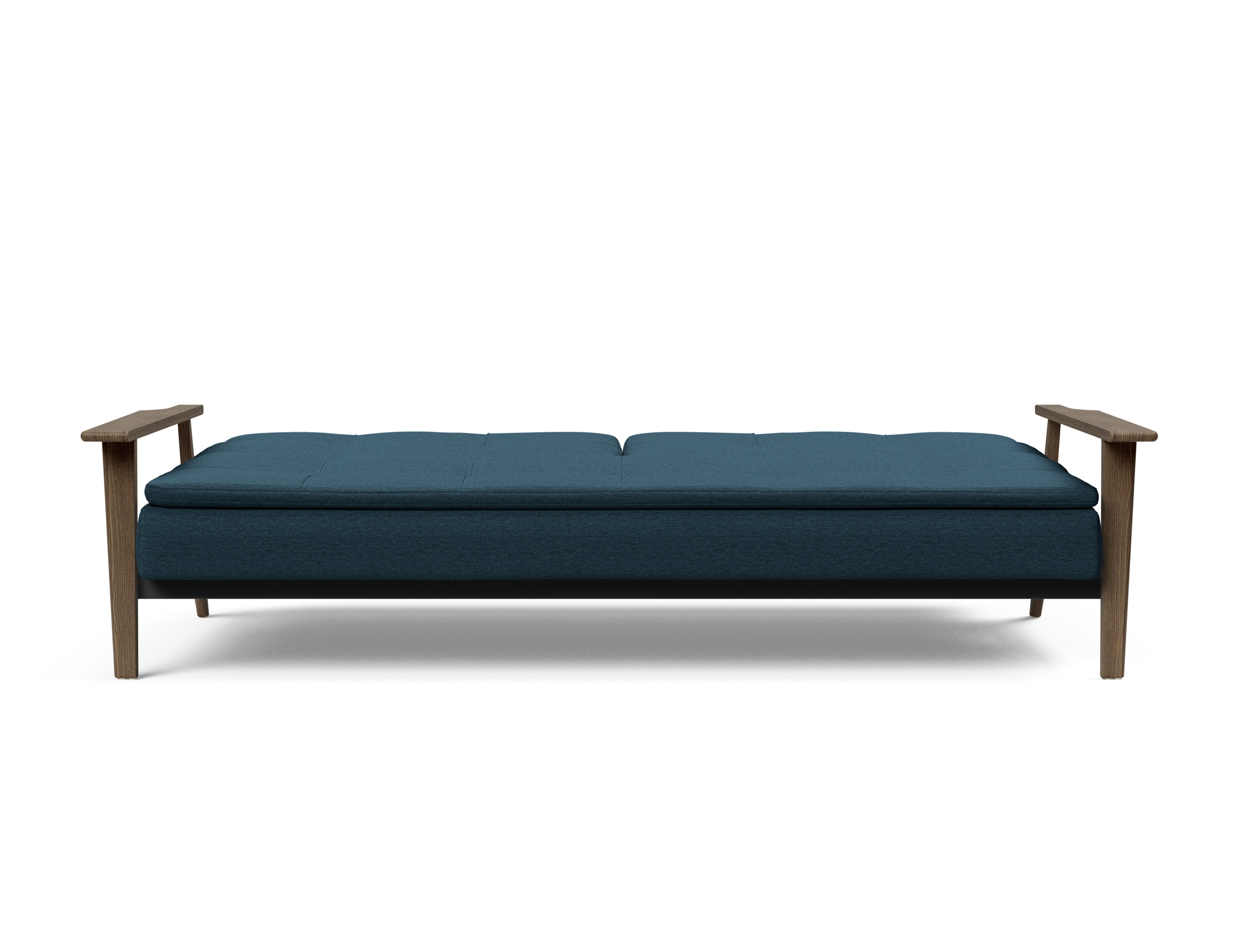 Dublexo Frej Fabric Sofa Bed w/Smoked Oak Arms & Legs