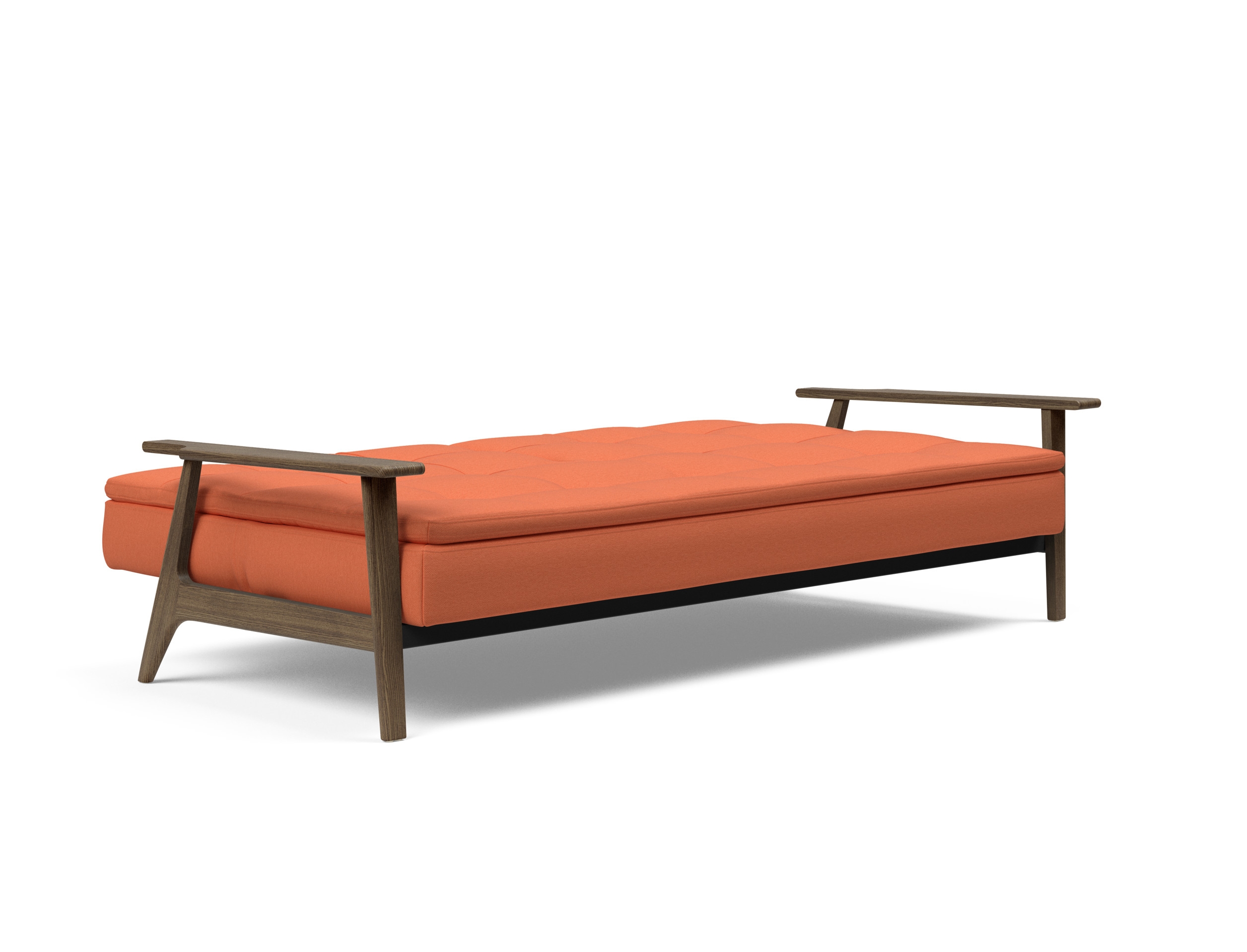 Dublexo Frej Fabric Sofa Bed w/Smoked Oak Arms & Legs