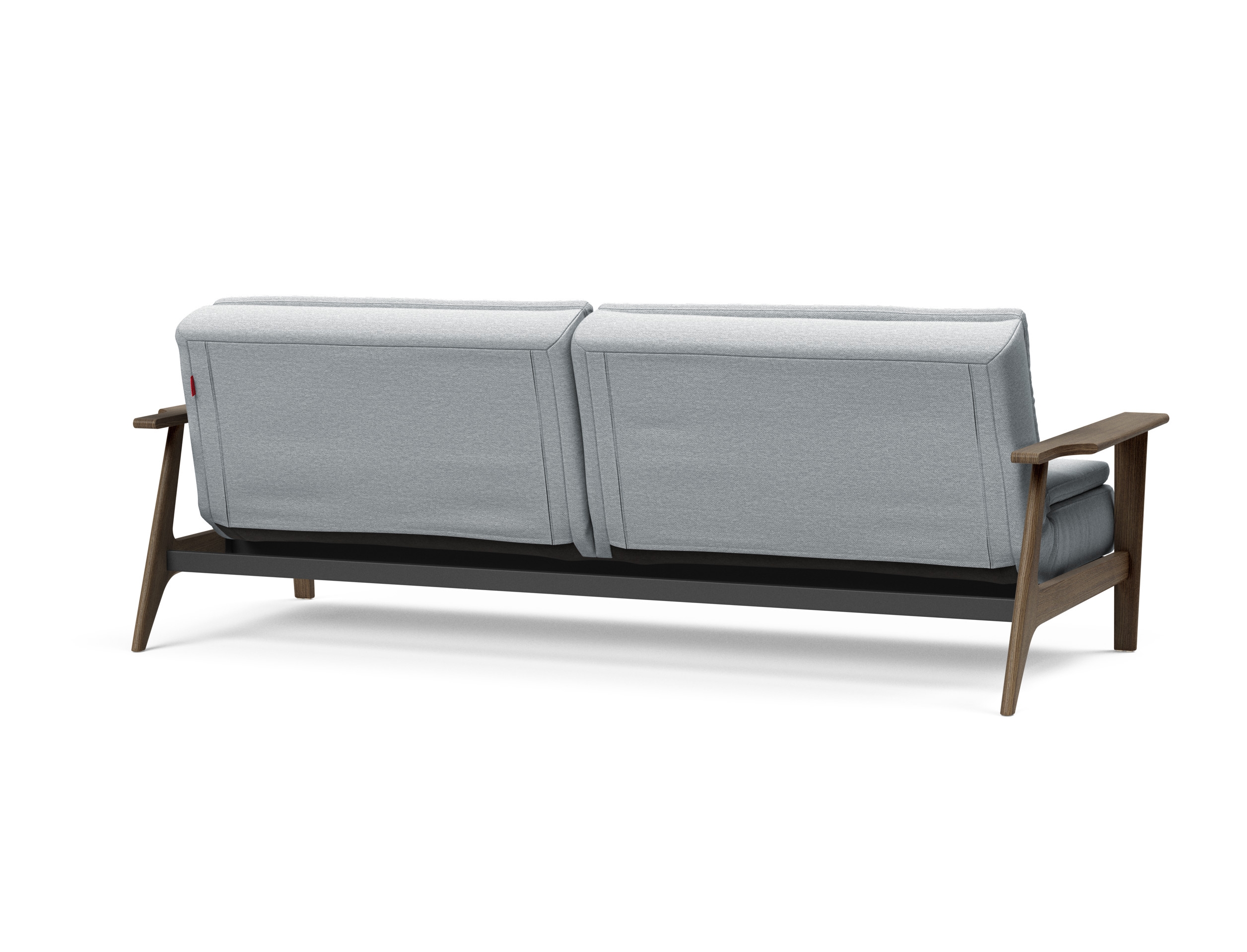 Dublexo Frej Fabric Sofa Bed w/Smoked Oak Arms & Legs