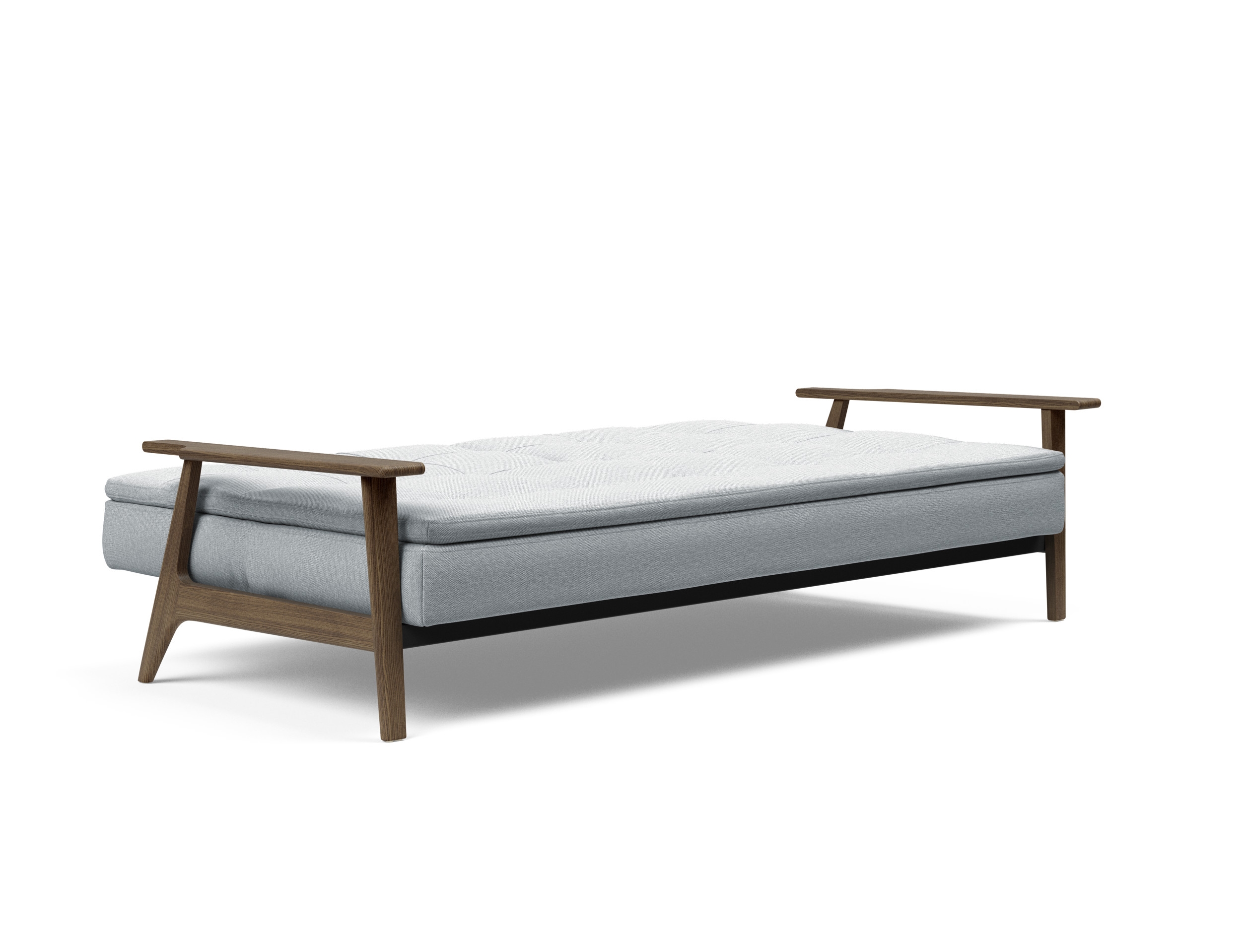 Dublexo Frej Fabric Sofa Bed w/Smoked Oak Arms & Legs