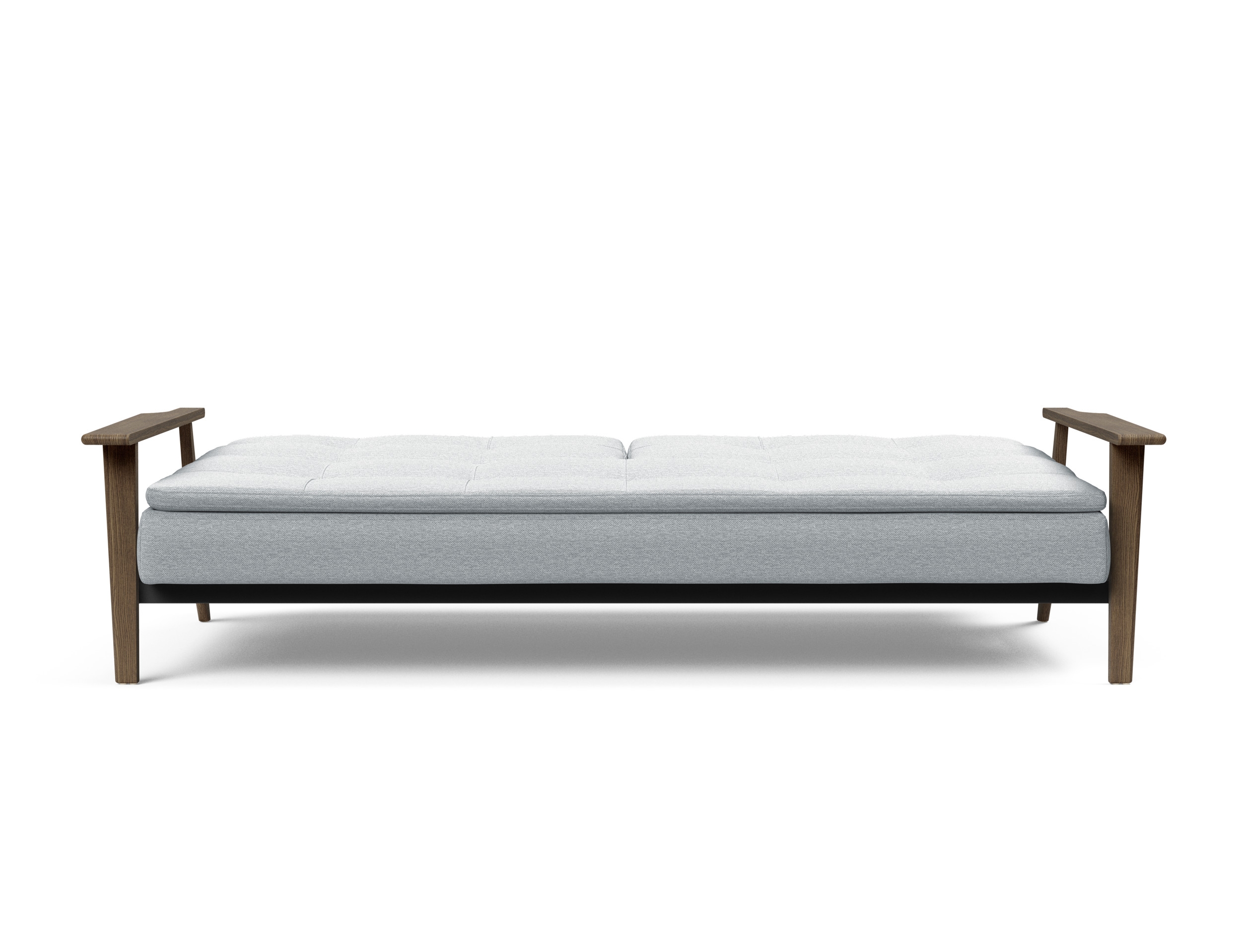 Dublexo Frej Fabric Sofa Bed w/Smoked Oak Arms & Legs