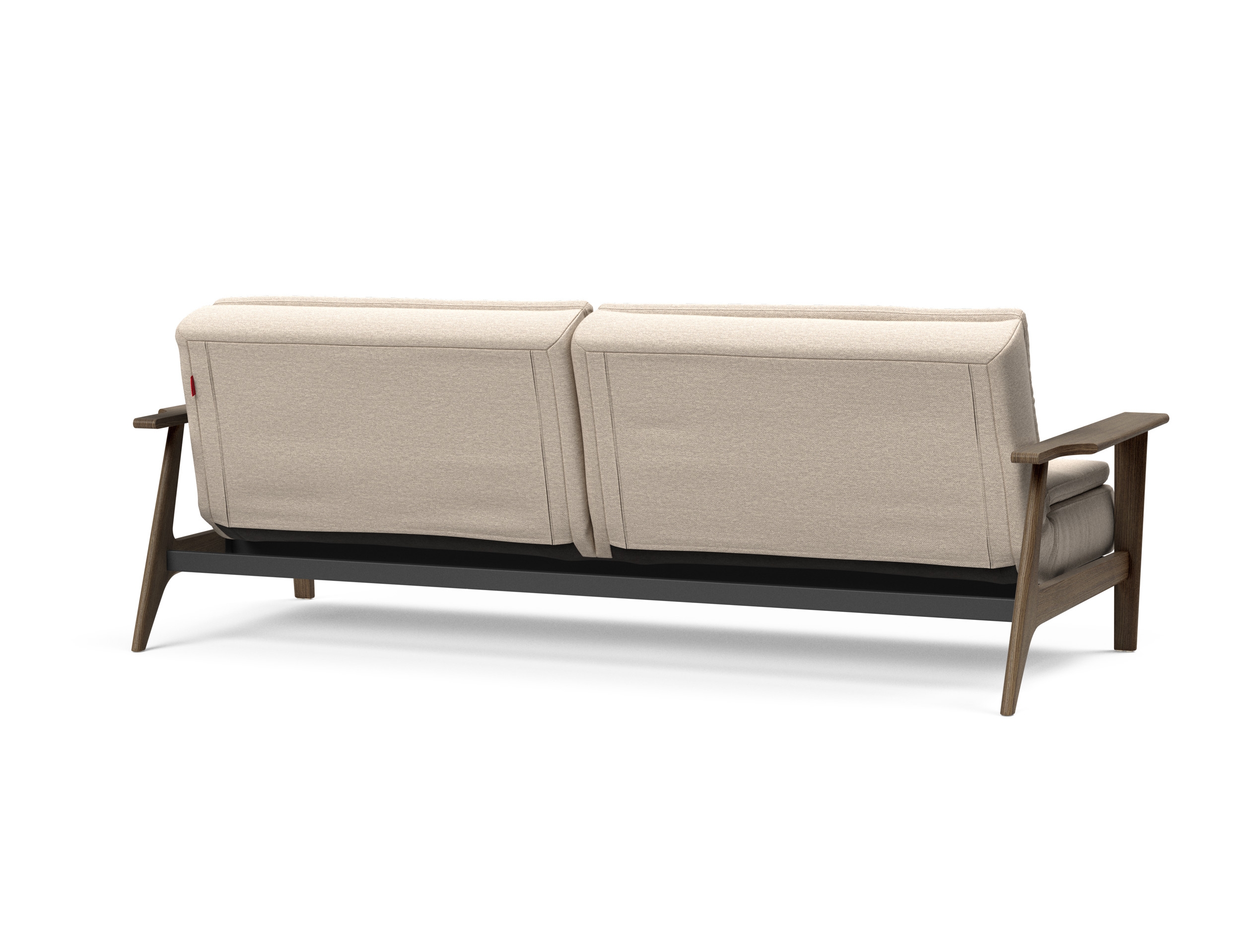 Dublexo Frej Fabric Sofa Bed w/Smoked Oak Arms & Legs