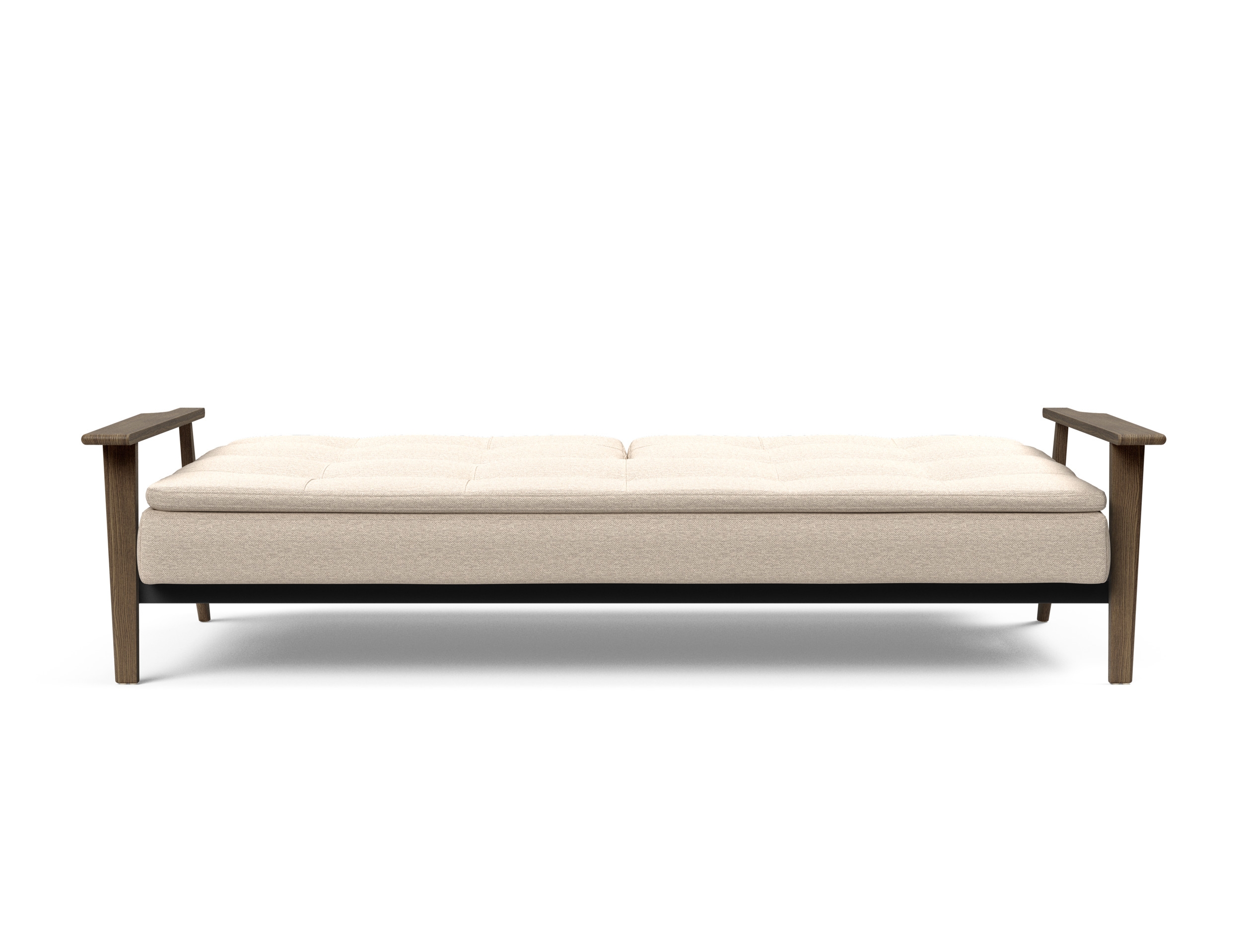 Dublexo Frej Fabric Sofa Bed w/Smoked Oak Arms & Legs