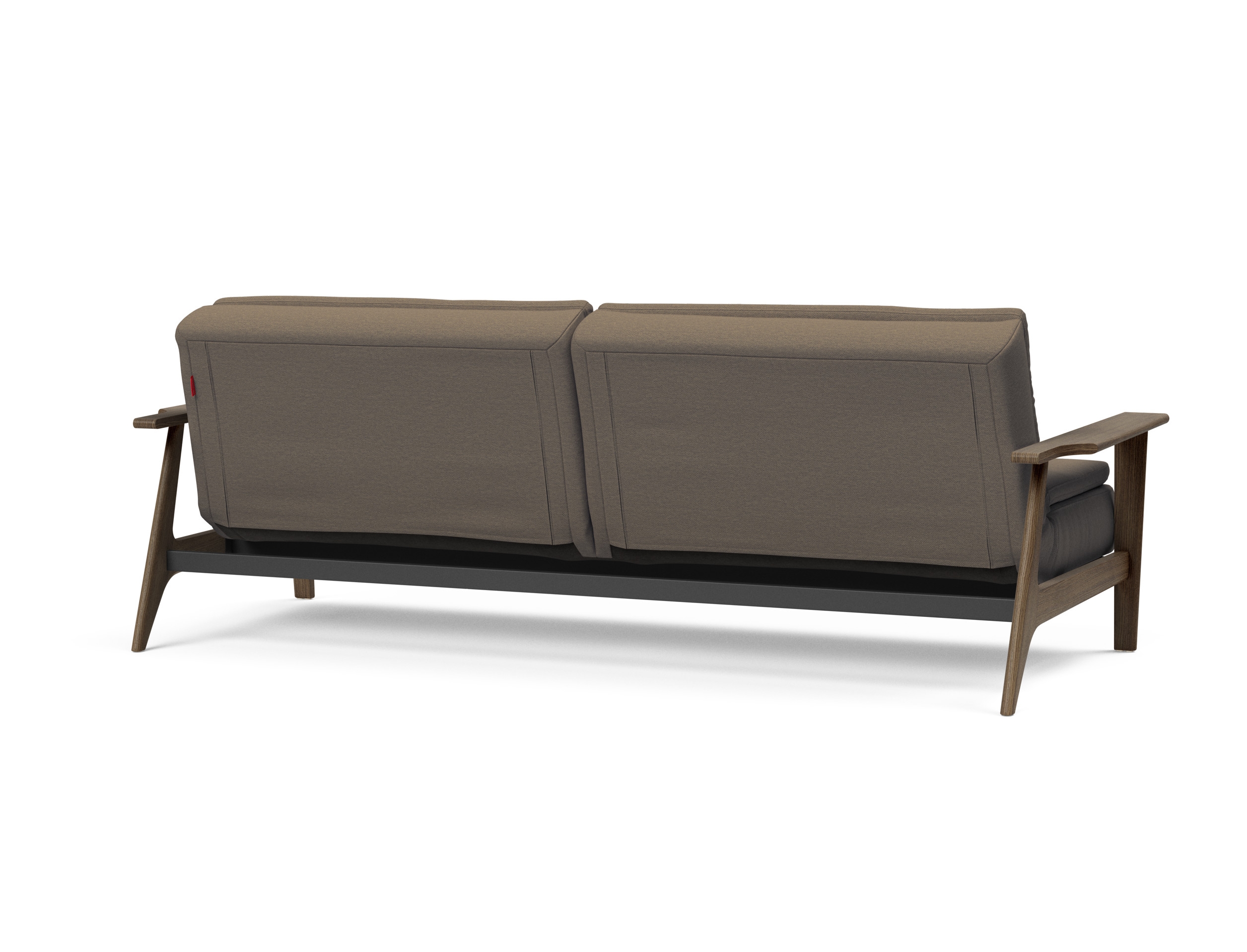 Dublexo Frej Fabric Sofa Bed w/Smoked Oak Arms & Legs