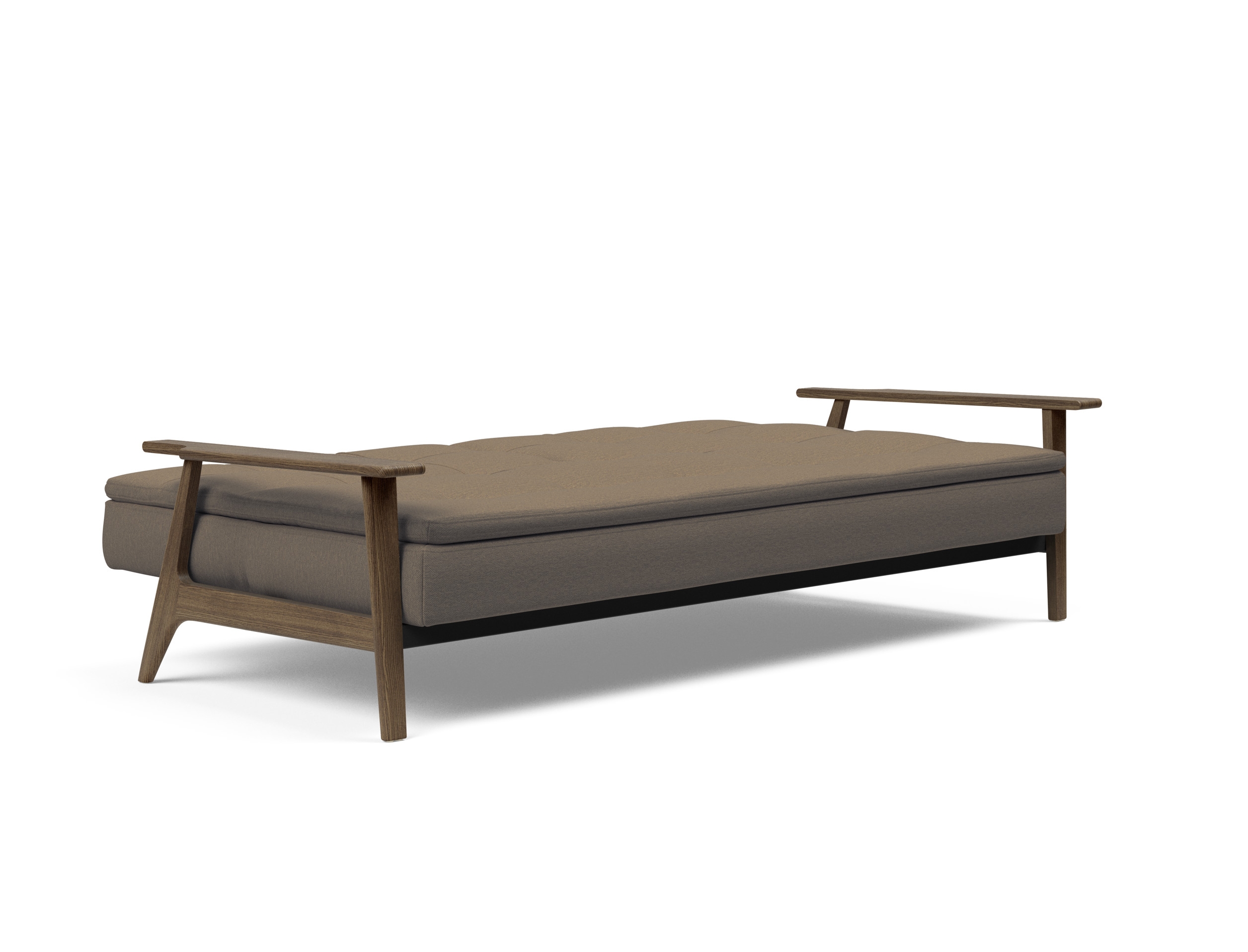 Dublexo Frej Fabric Sofa Bed w/Smoked Oak Arms & Legs