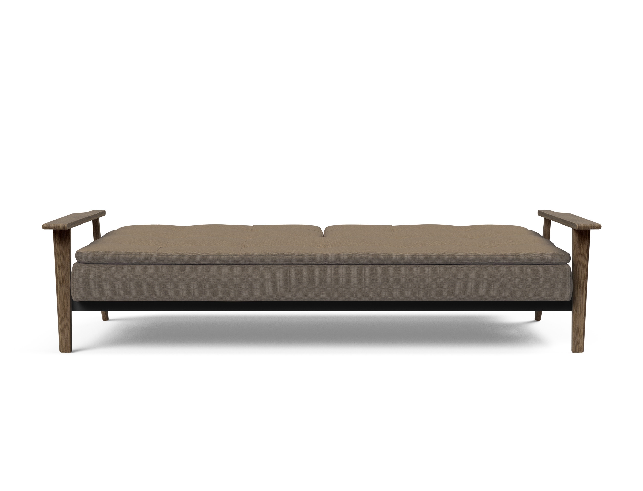 Dublexo Frej Fabric Sofa Bed w/Smoked Oak Arms & Legs