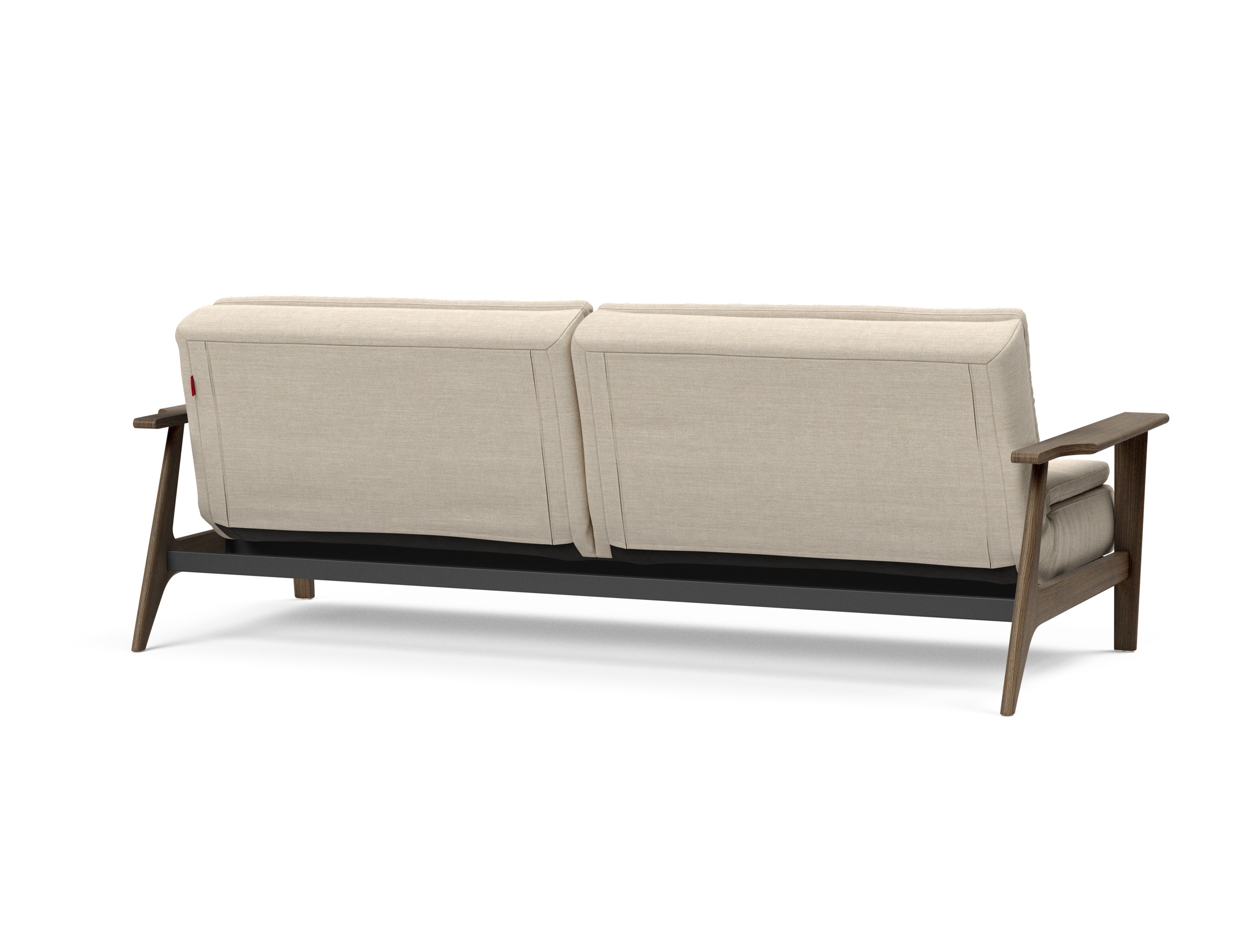 Dublexo Frej Fabric Sofa Bed w/Smoked Oak Arms & Legs