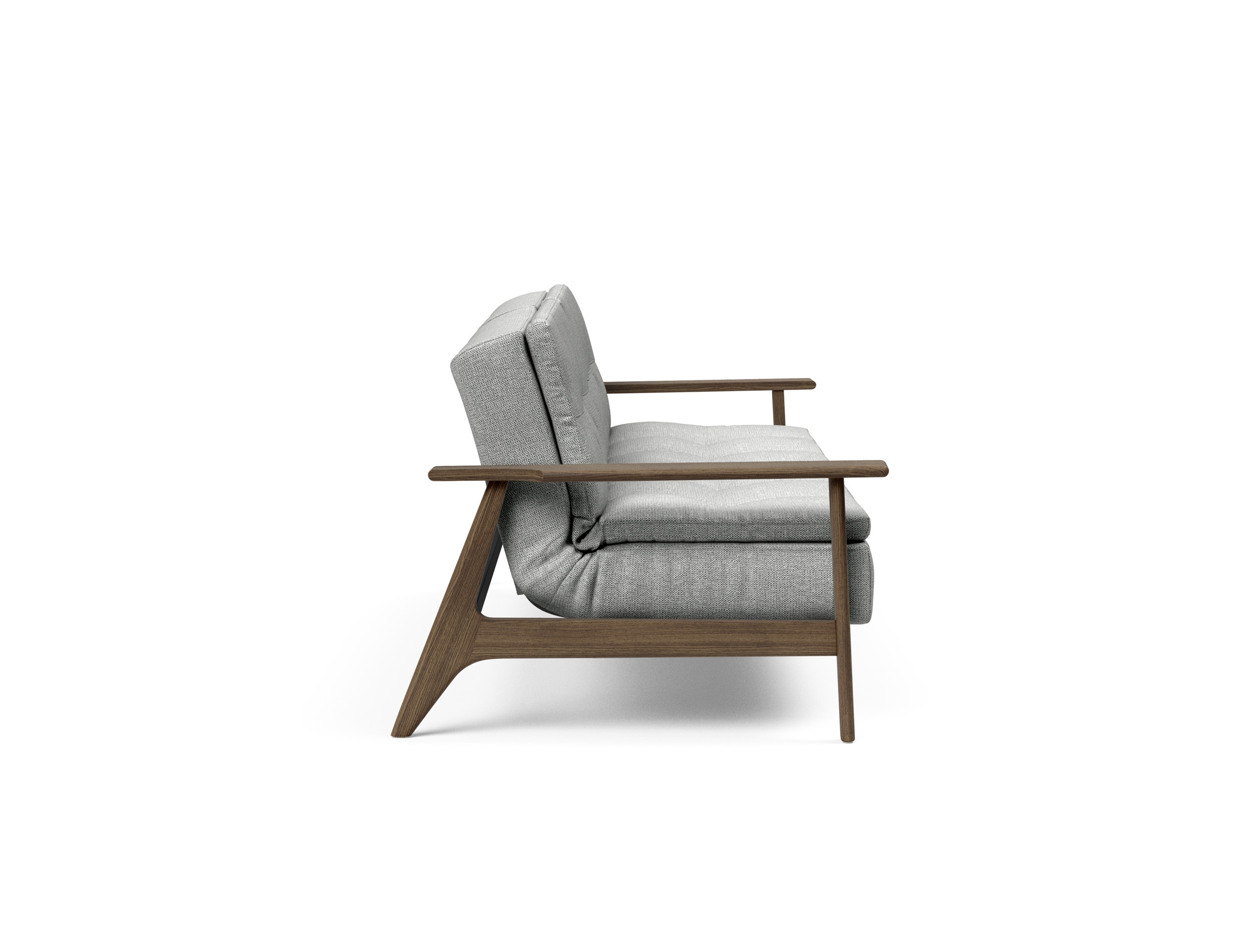 Dublexo Frej Fabric Sofa Bed w/Smoked Oak Arms & Legs