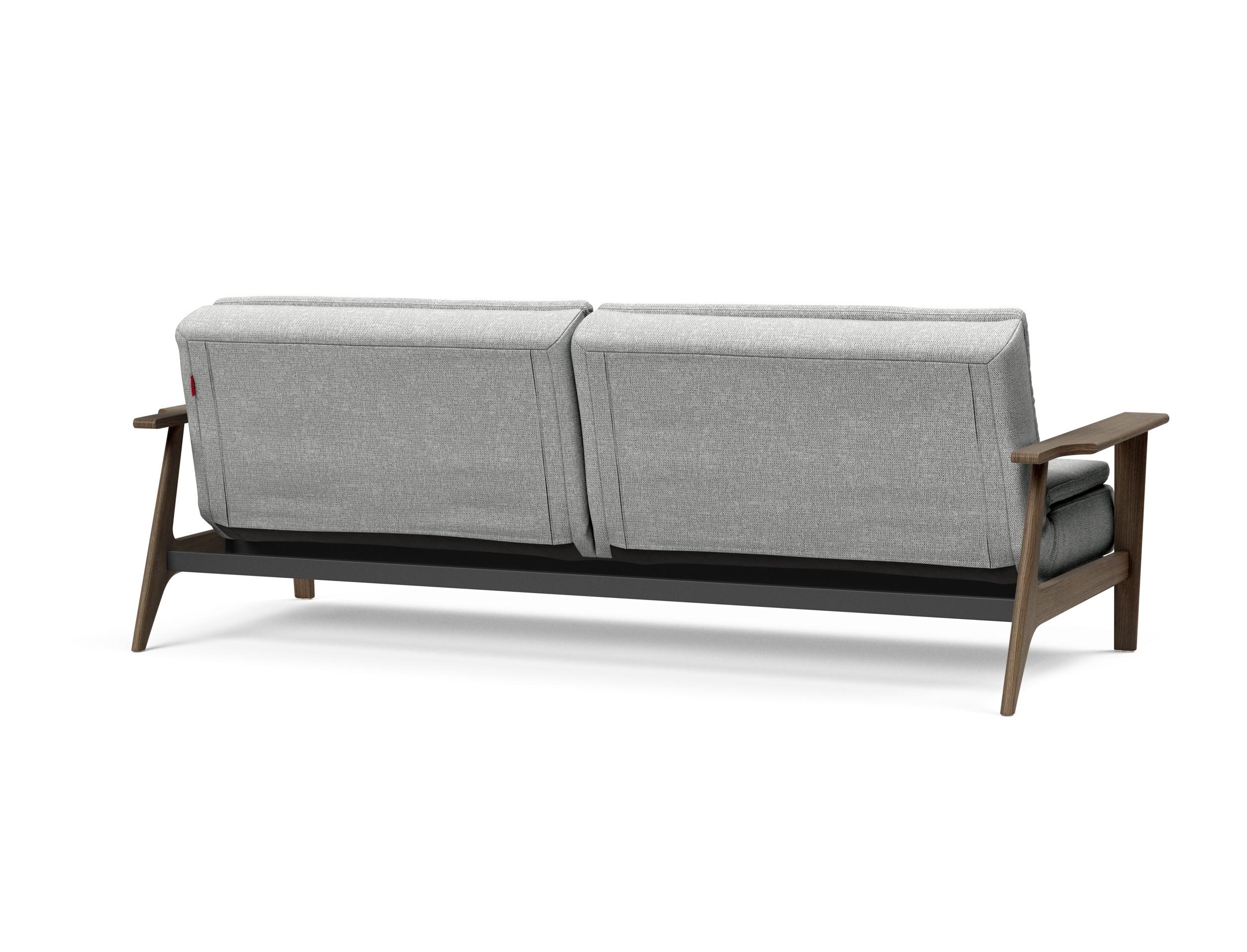 Dublexo Frej Fabric Sofa Bed w/Smoked Oak Arms & Legs