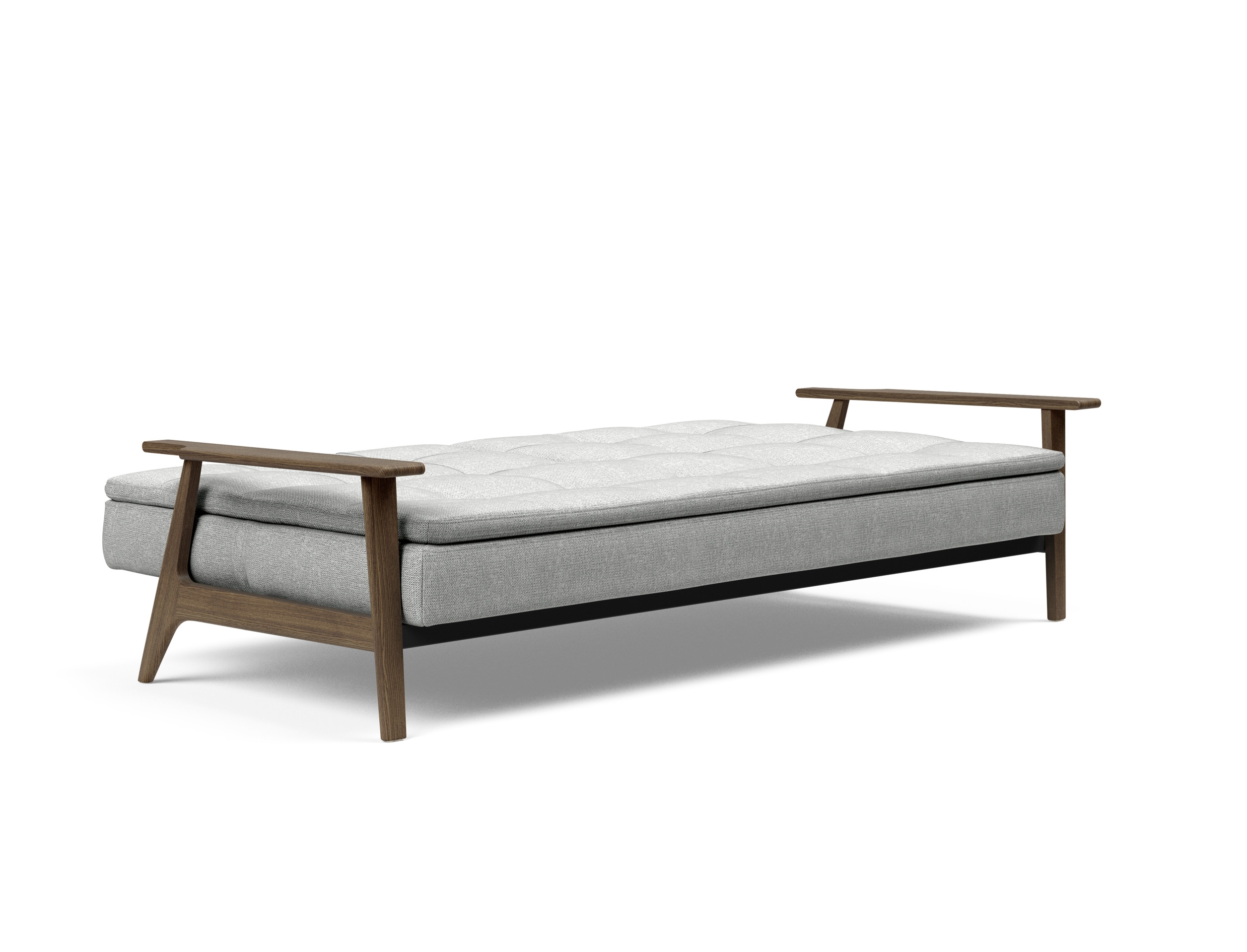 Dublexo Frej Fabric Sofa Bed w/Smoked Oak Arms & Legs