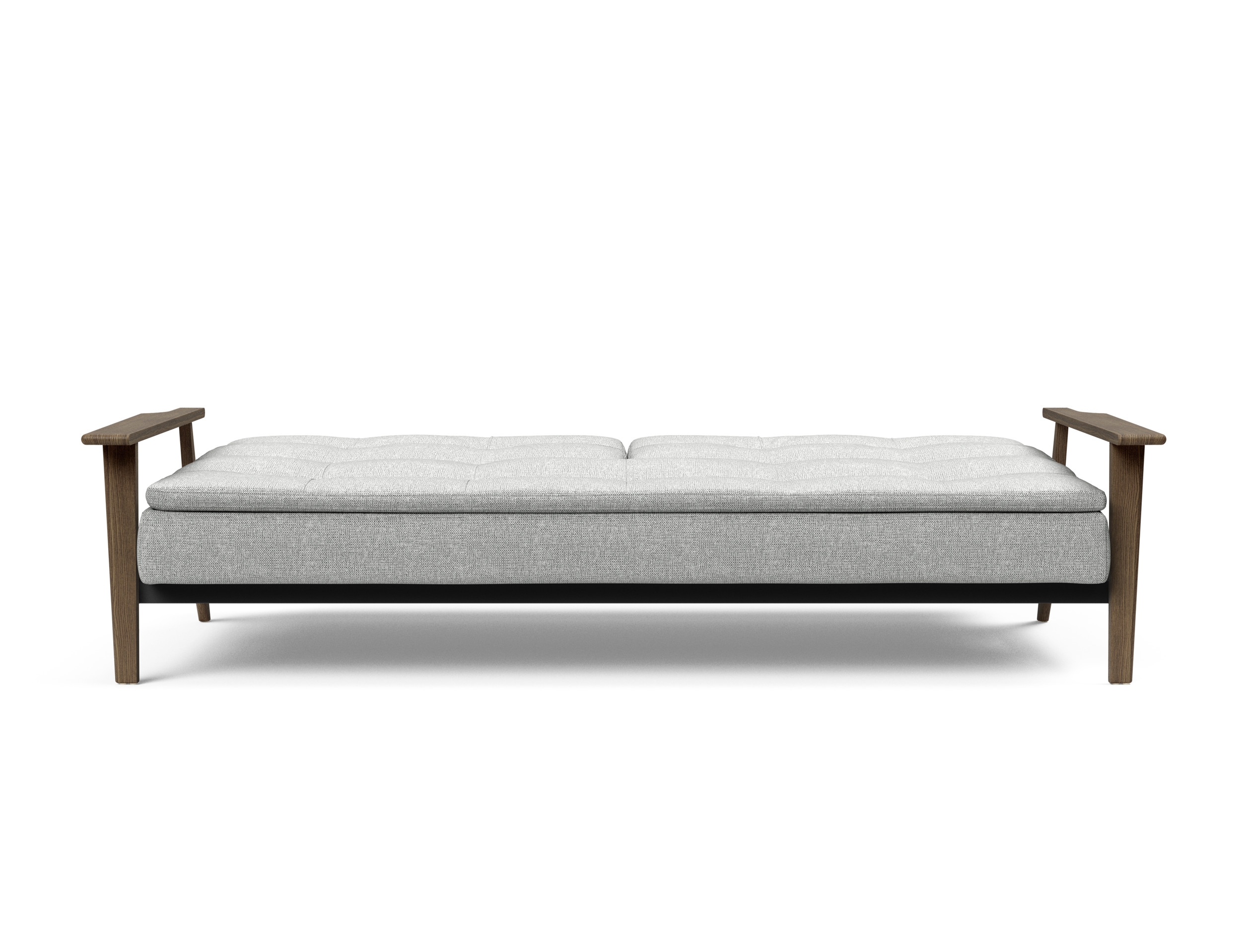 Dublexo Frej Fabric Sofa Bed w/Smoked Oak Arms & Legs