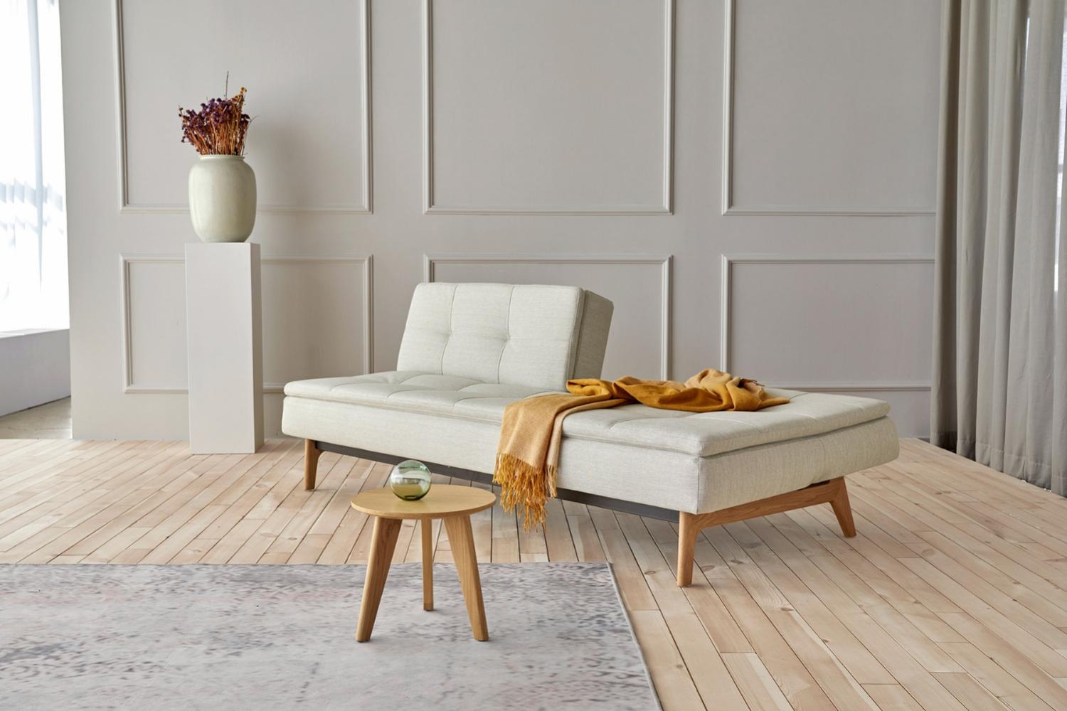 Dublexo Eik Fabric Sofa Bed w/Oak Legs