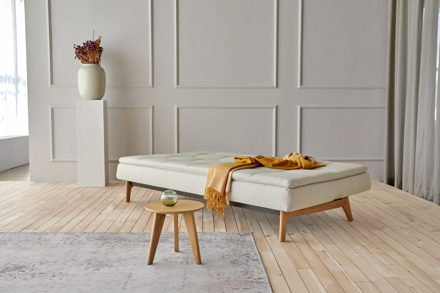 Dublexo Eik Fabric Sofa Bed w/Oak Legs