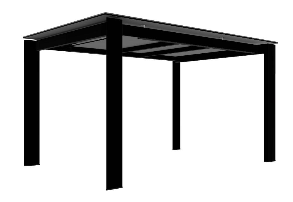 Duca W51.3"-74.9" Rectangular Ceramic/Metal Extendable Dining Table