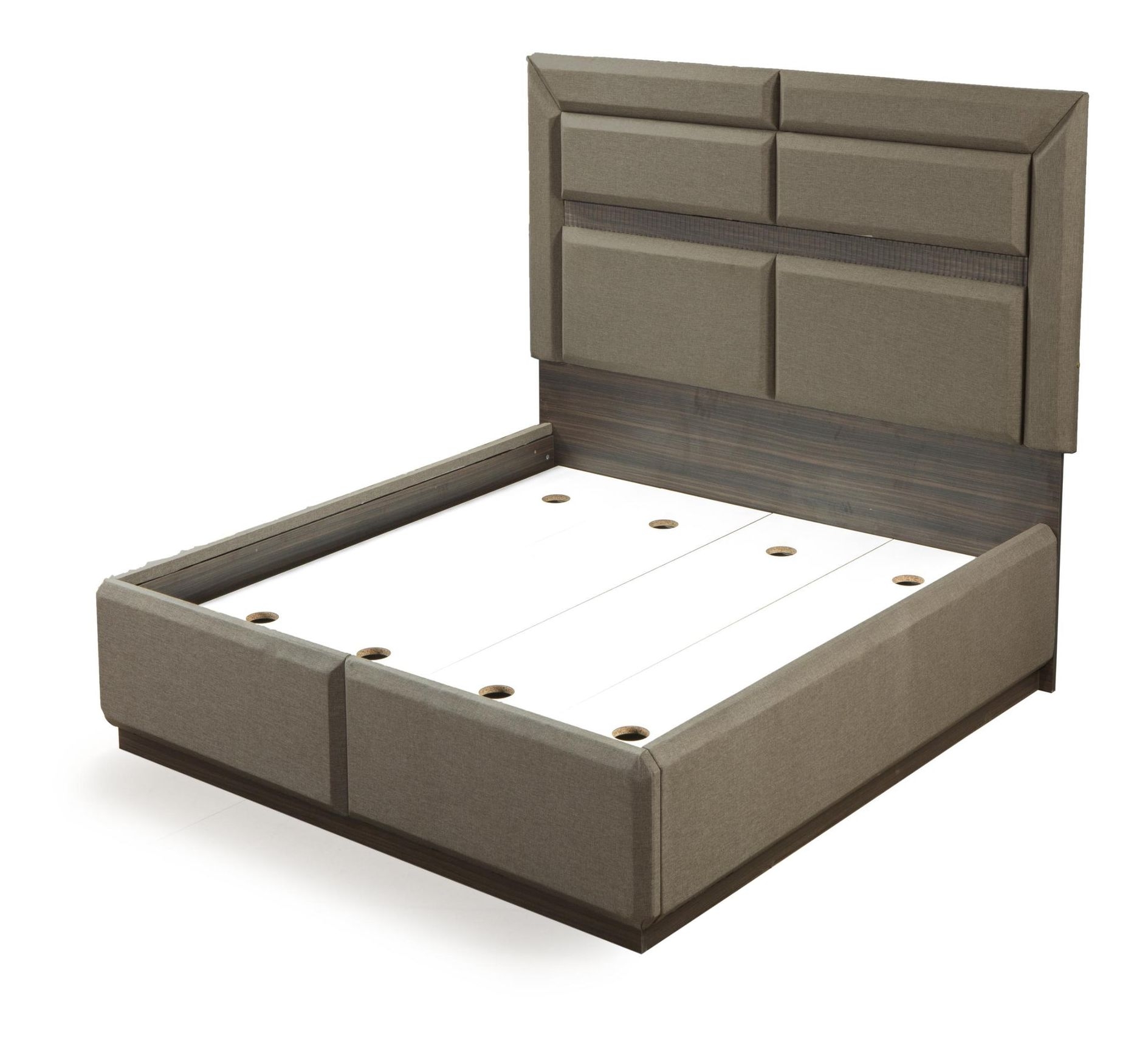 Dunhill Bed with Fabric Upholstery & LED Lighting