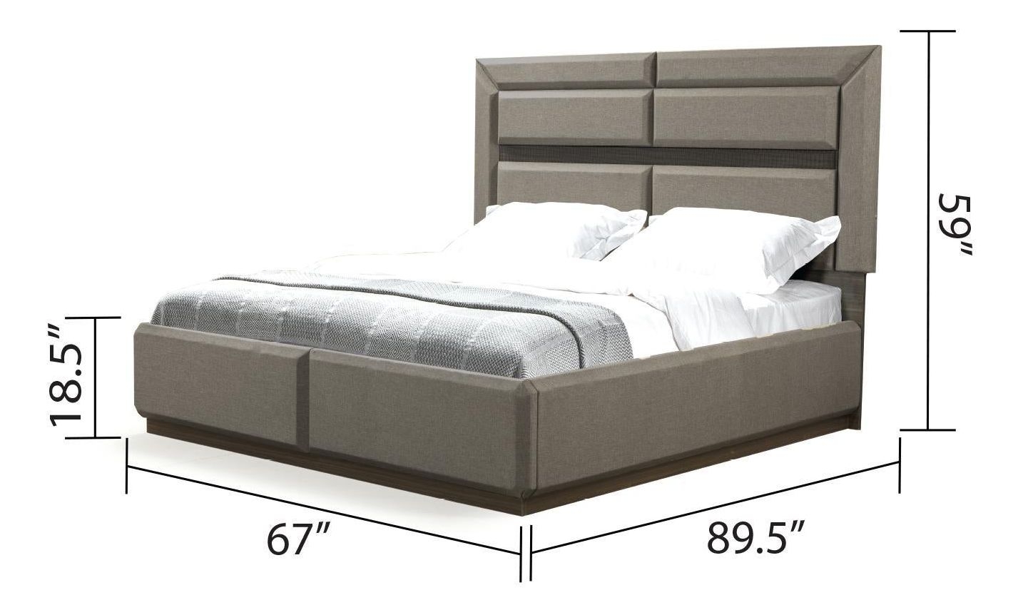 Dunhill Bed with Fabric Upholstery & LED Lighting