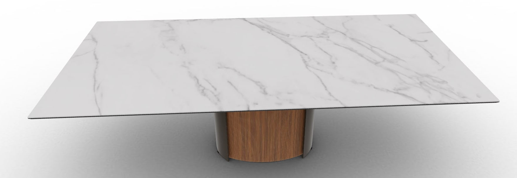Yoroi W98.4-inch Ceramic/Metal/Wood Customizable Rectangular Dining Table