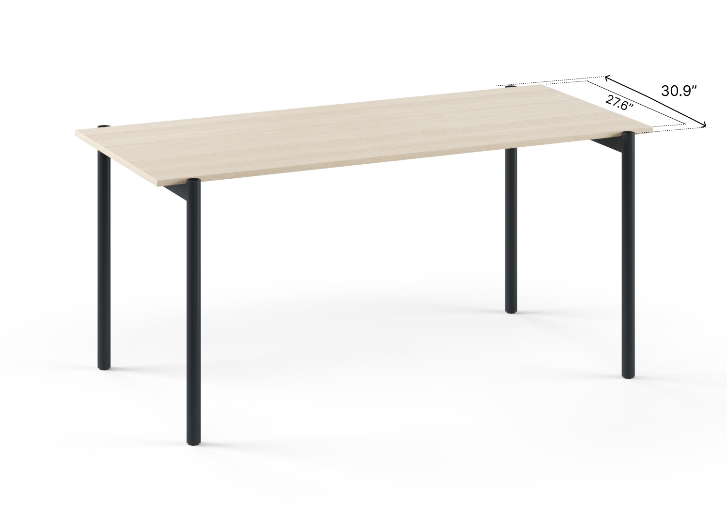 Zedo Single Rectangular Office Desk, Depth 30.9"