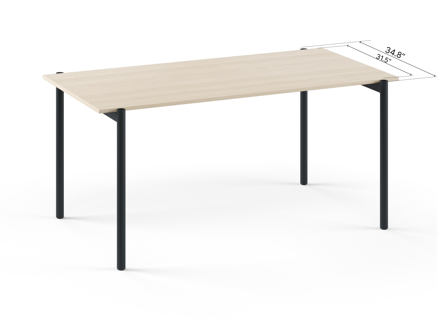 Zedo Single Rectangular Office Desk, Depth 34.8"