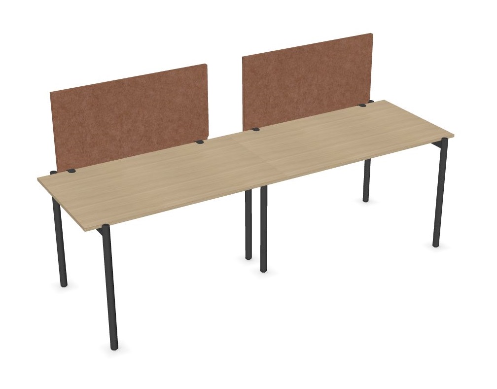 Deluxe Infinity Profile Leg 2 Person Single Sided Workstation