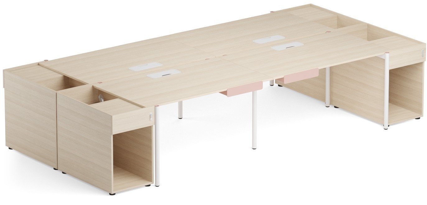 Zedo 4-Desk Bench by NARBUTAS