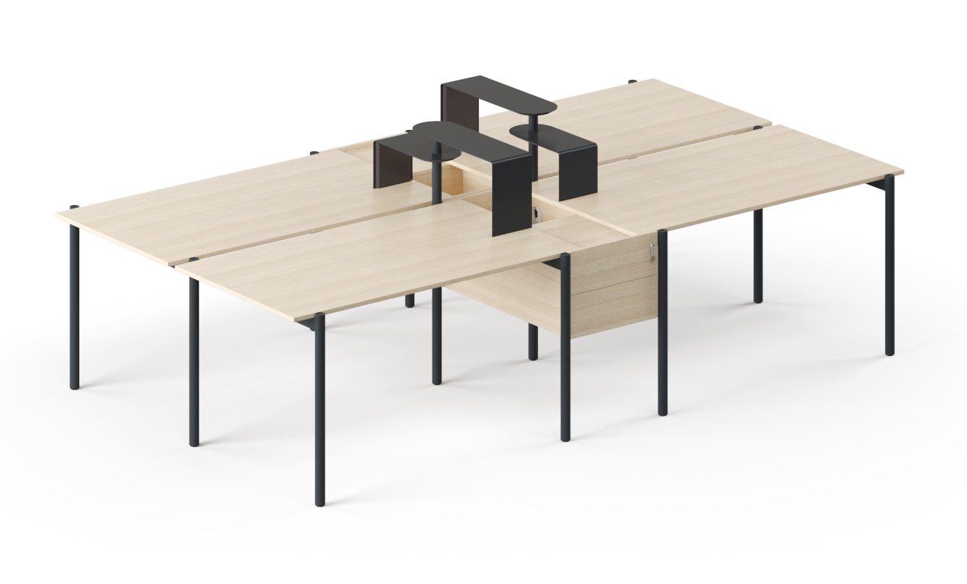 Zedo 4 Desk Office Workstation 