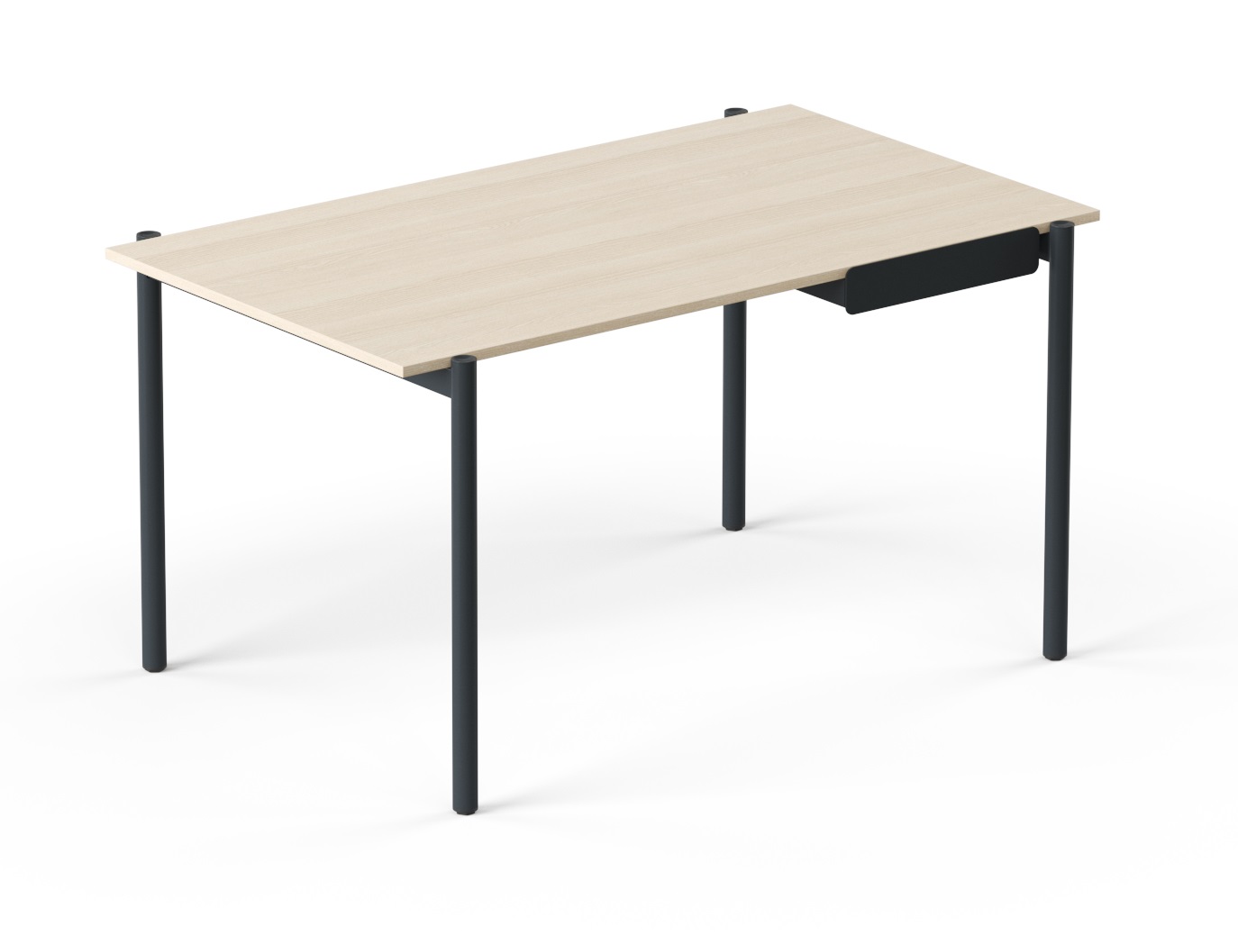 Zedo Single Office Desk for 1 Person w/Felt-Lined Metal Drawer