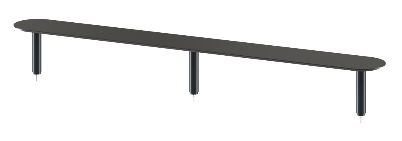 Zedo 2-Desk Office Workstation w/2 Felt-Lined Metal Side Drawers & Side Shelf