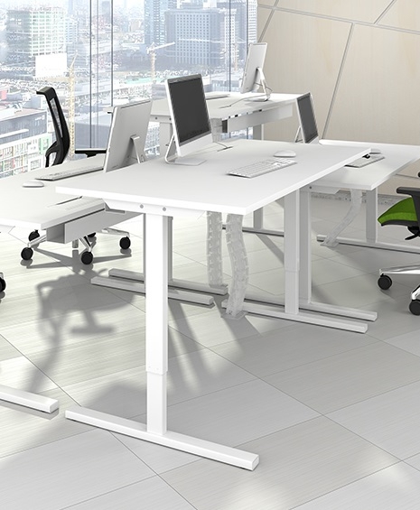 Easy 47.2" Adjustable 3-Column Sit-Stand Office Desk