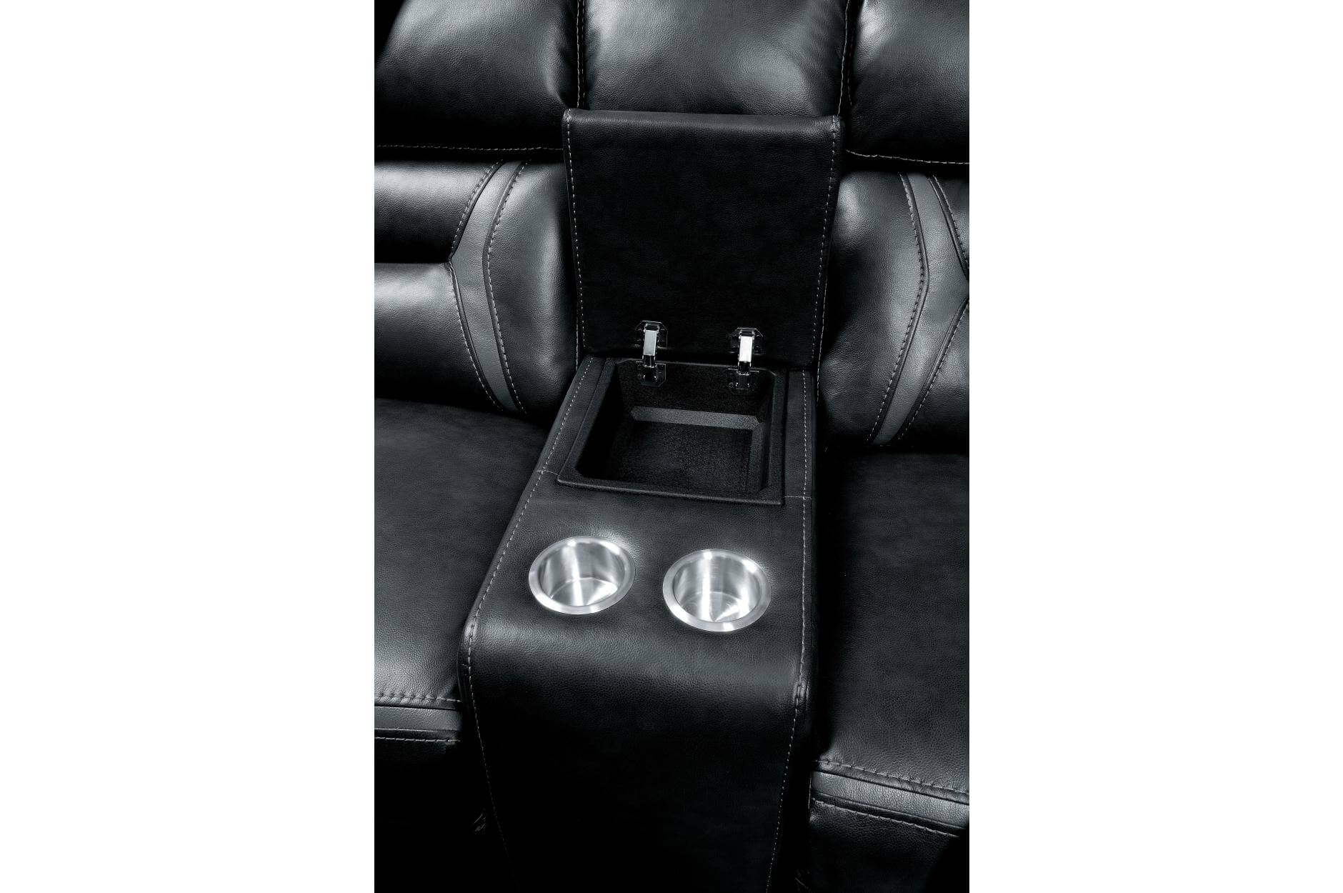 Amite Leather Gel Match Power Reclining Sectional by Homelegance