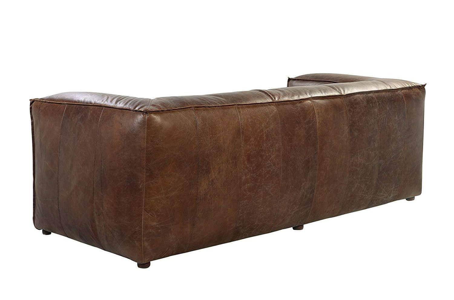 Brancaster Vintage Top Grain Leather/Aluminum Living Room Set