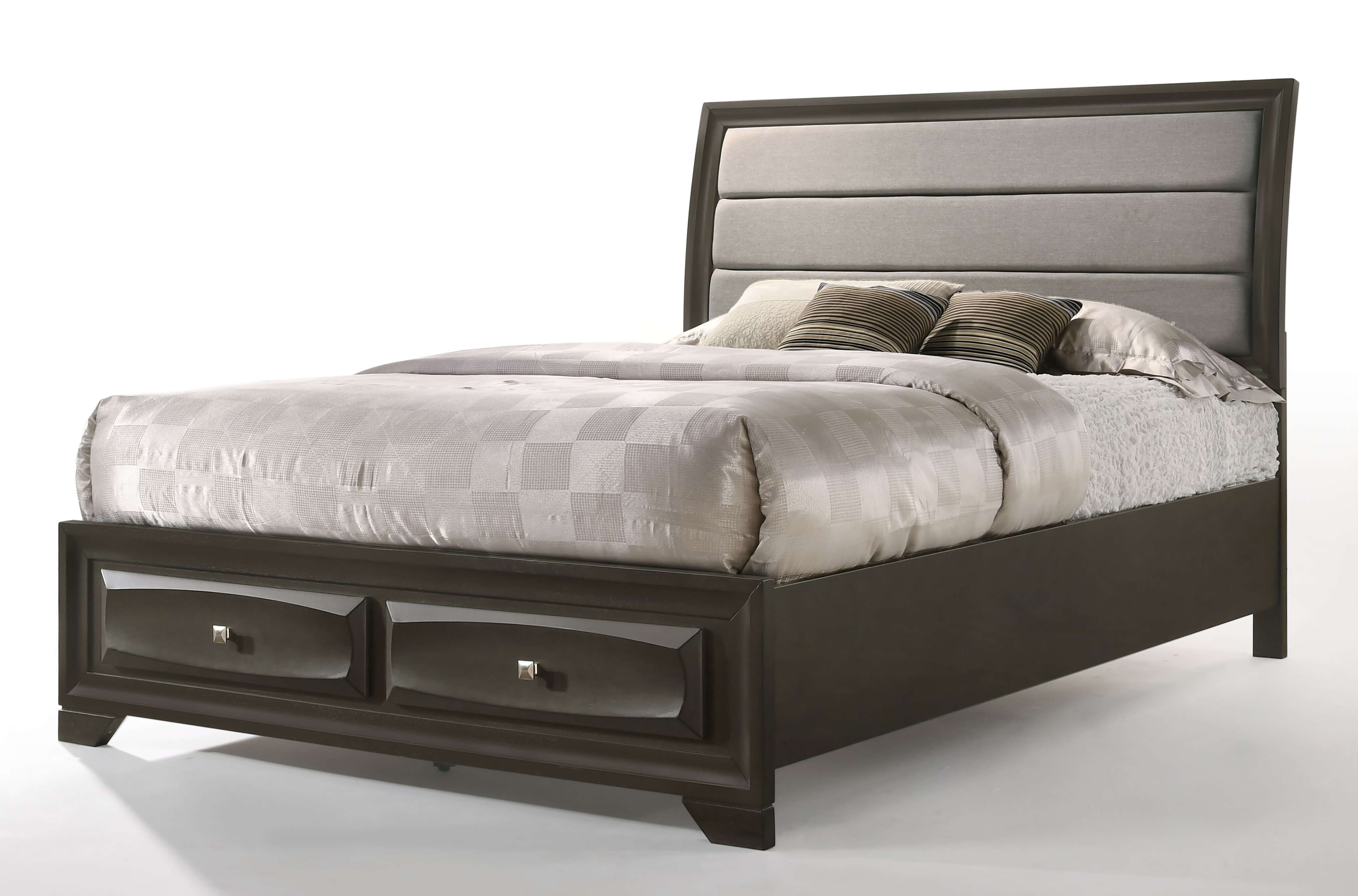 Soteris Fabric Storage Platform Bedroom Set