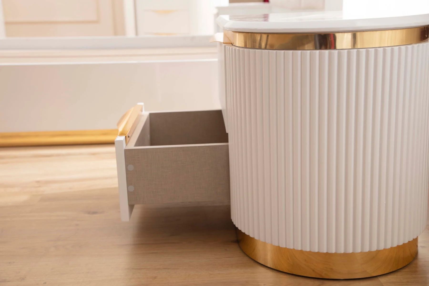 Laura 2-Drawer Wood Veneer Nightstand