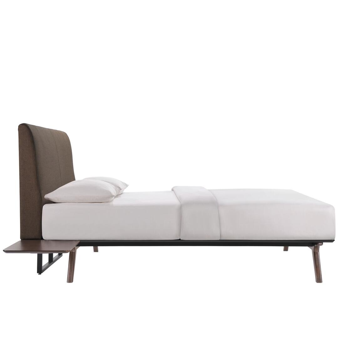 Thames Bed Cappuccino/Gray With Side Tables