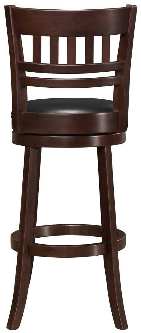 Edmond Transitional Faux-Leather Swivel Pub Chair