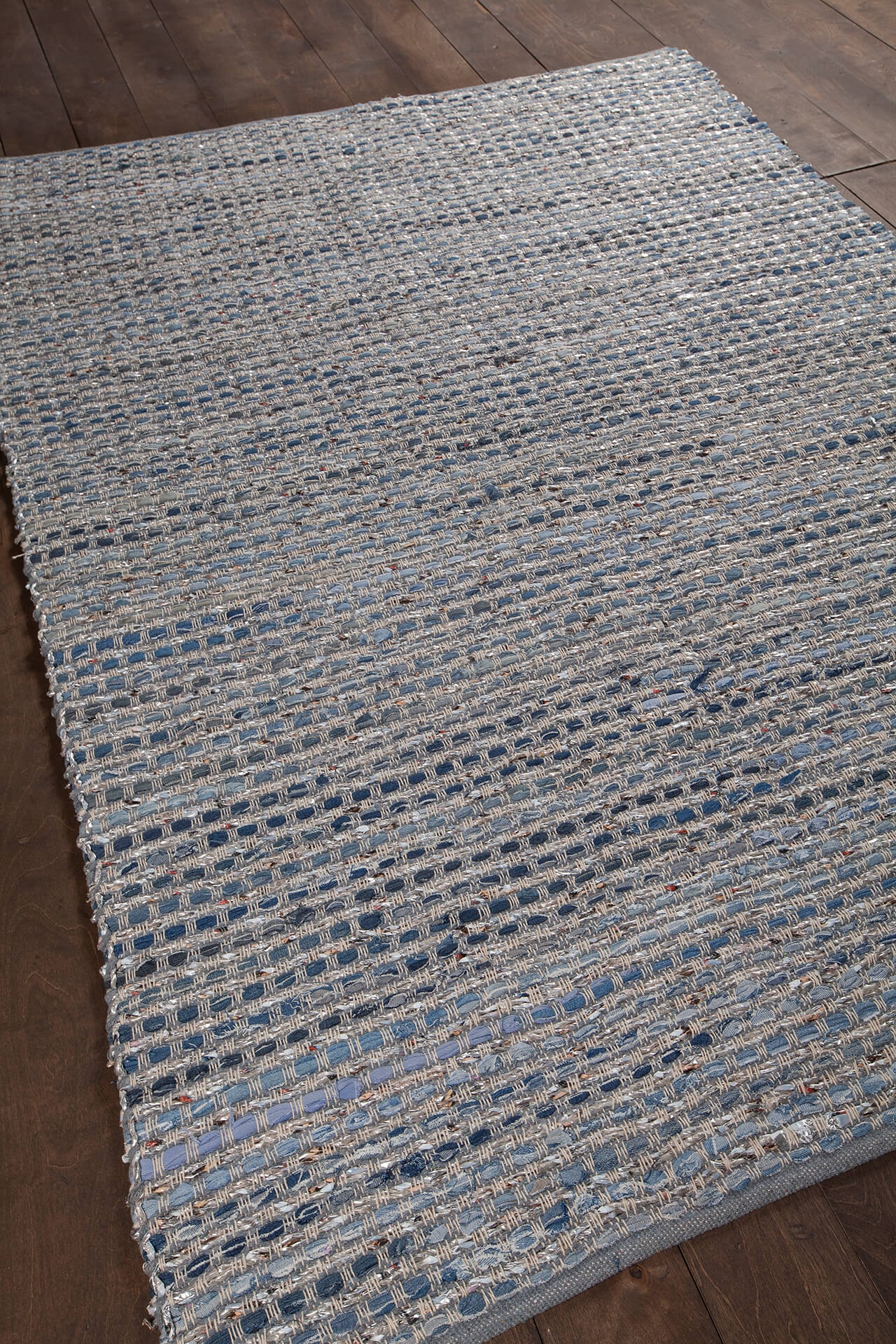 Easton Cotton/Foil Rectangular Hand-woven Rug, 7'9" x 10'6"