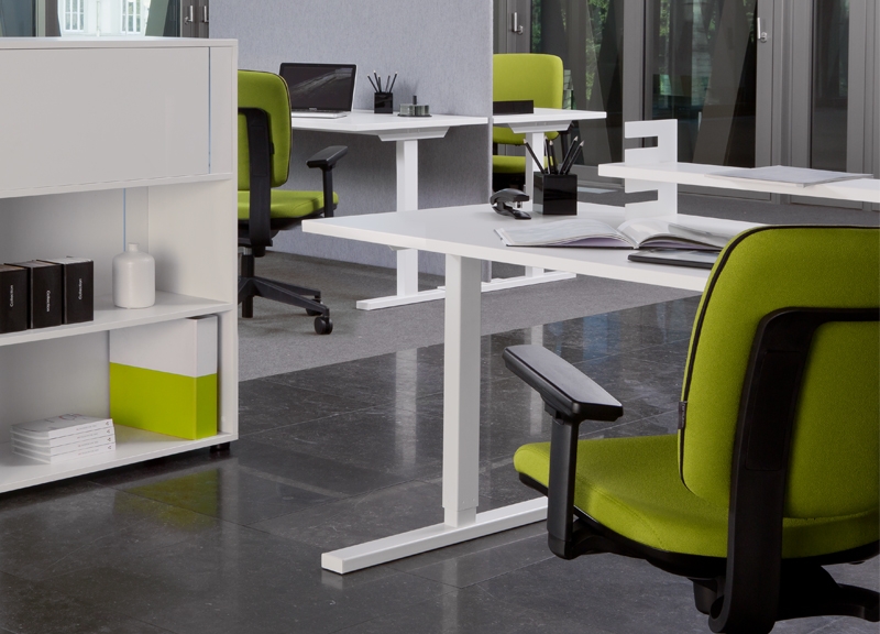 Easy 47.2" Adjustable 3-Column Sit-Stand Office Desk