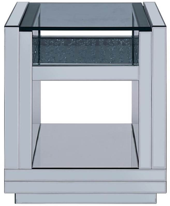 Nysa 81472 Mirrored/Faux Diamonds End Table