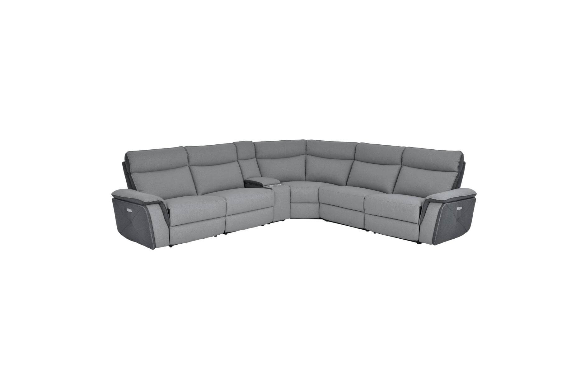 Maroni Fabric Power Reclining Sectional by Homelegance