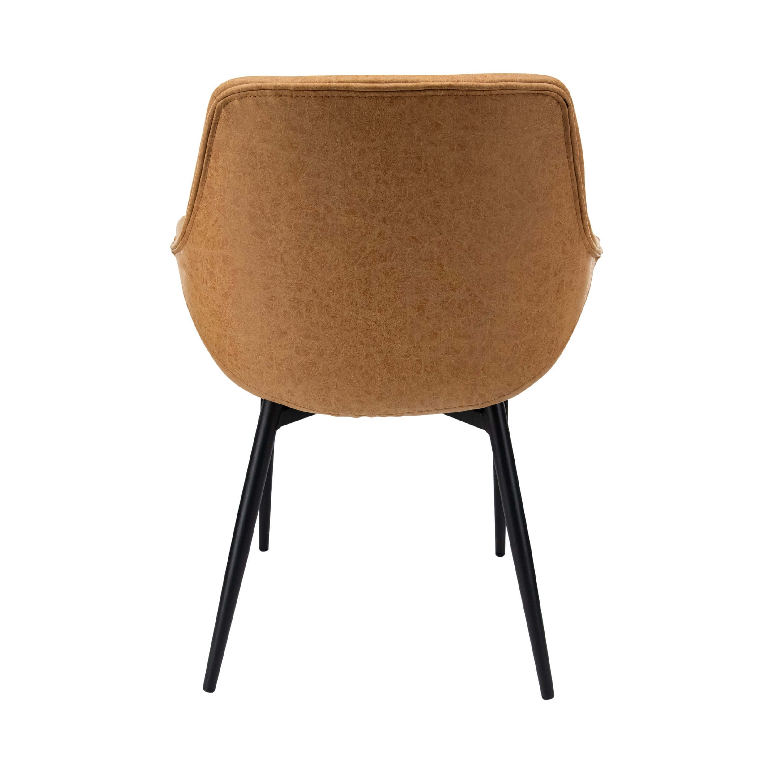 Markley Leather Dining Armchair with Metal Legs