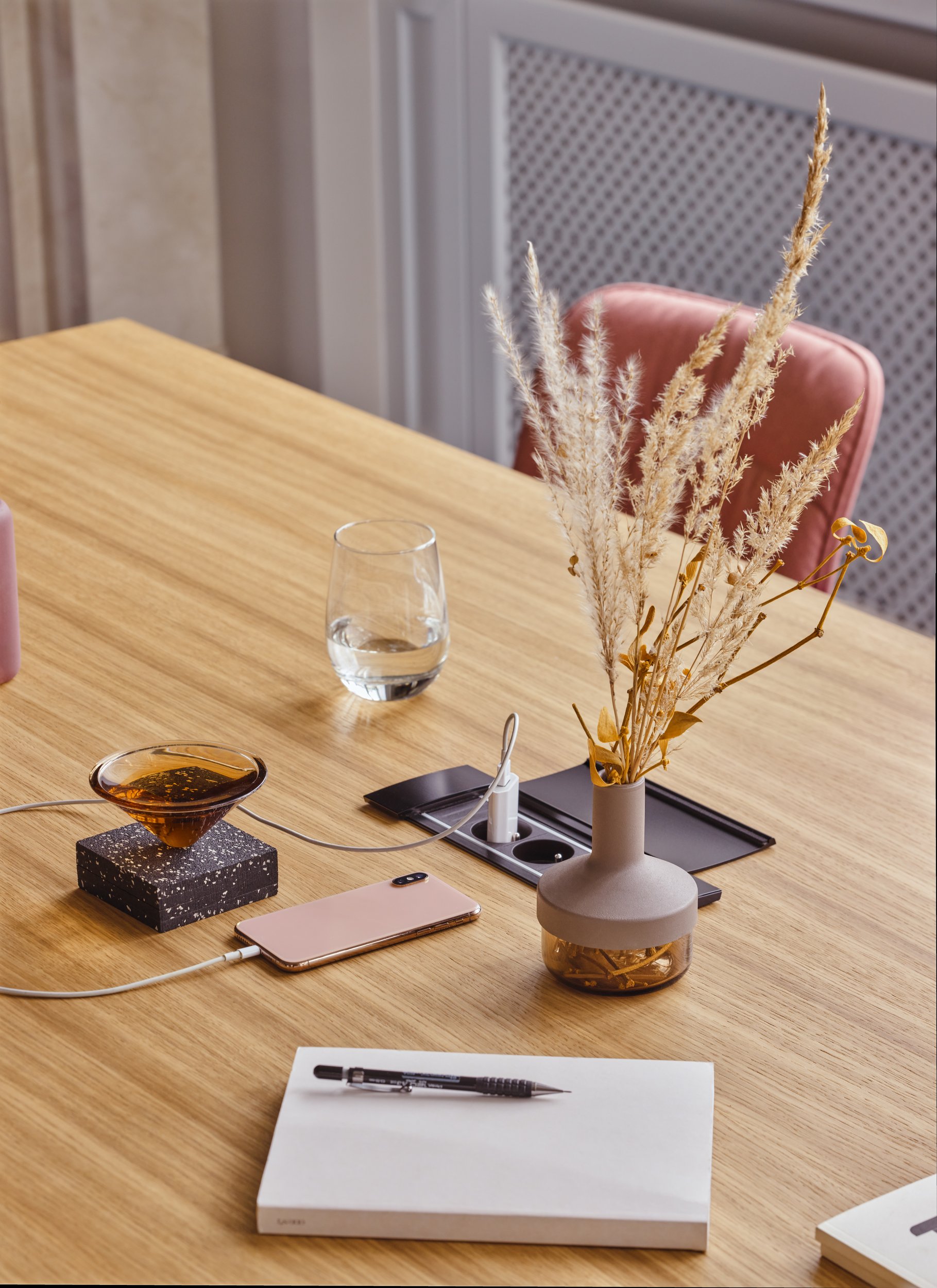 Viga Rectangular Meeting Table w/Veneer Top