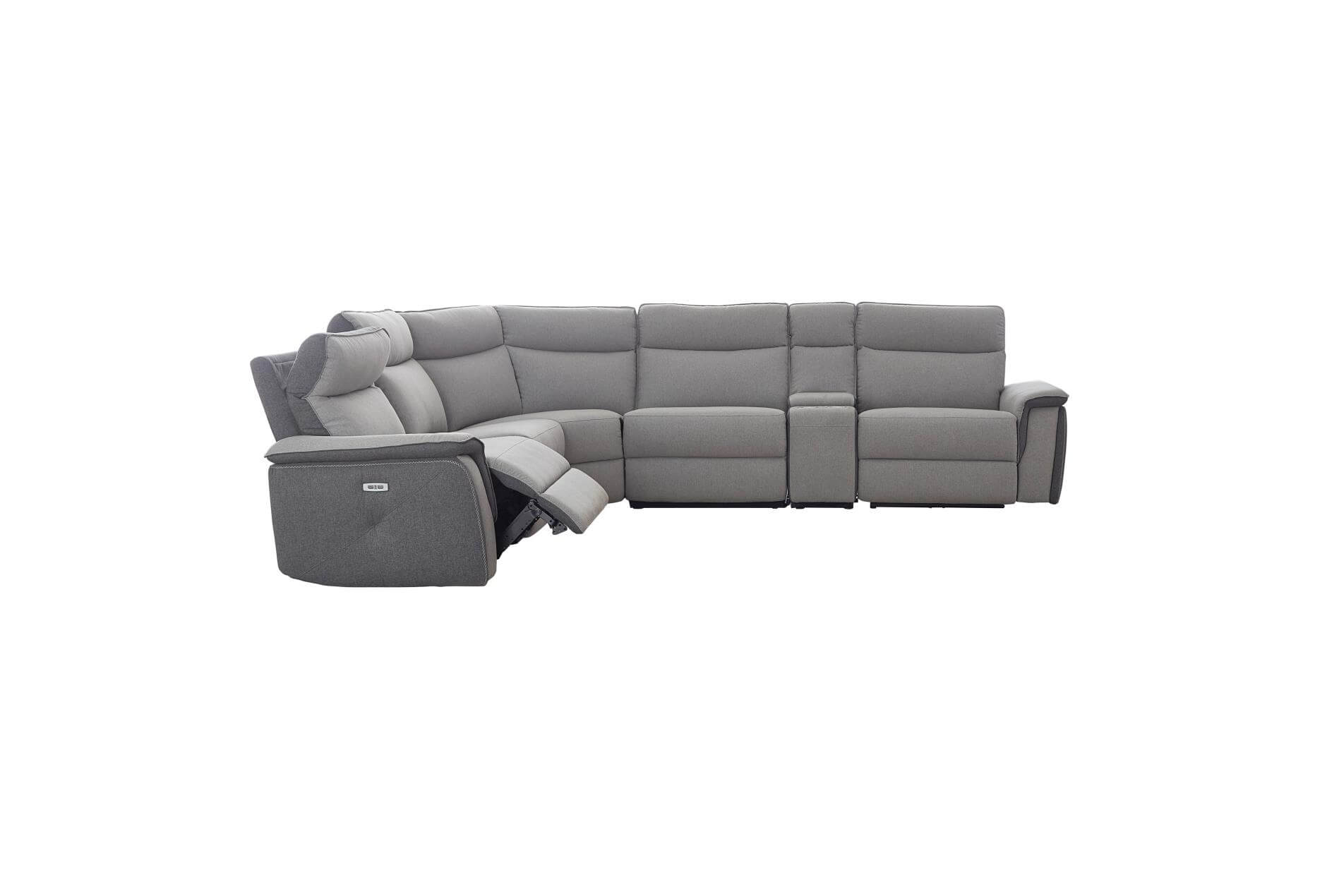 Maroni Fabric Power Reclining Sectional by Homelegance