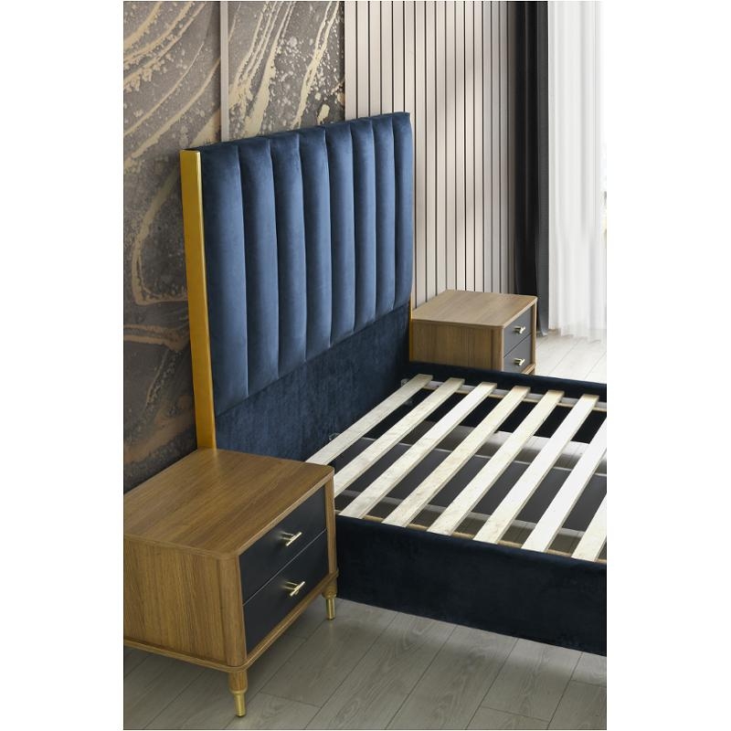 Eden SM Fabric Channeled Upholstered Platform King Size Bed
