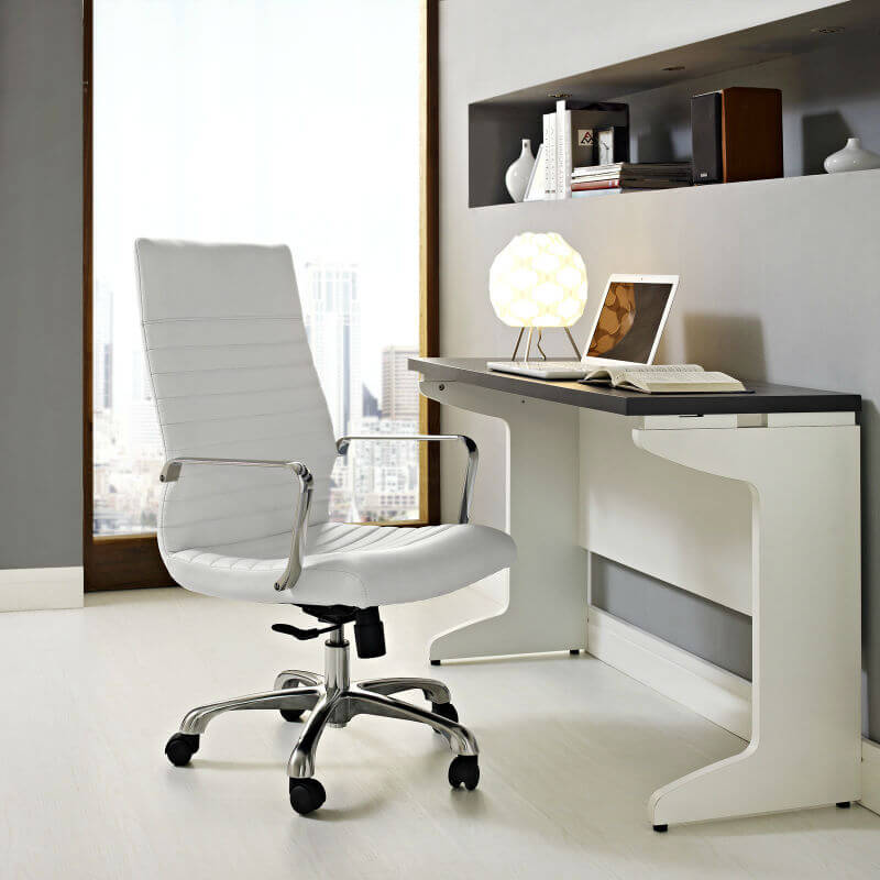 Finesse Highback Office Chair, White by Modway Furniture